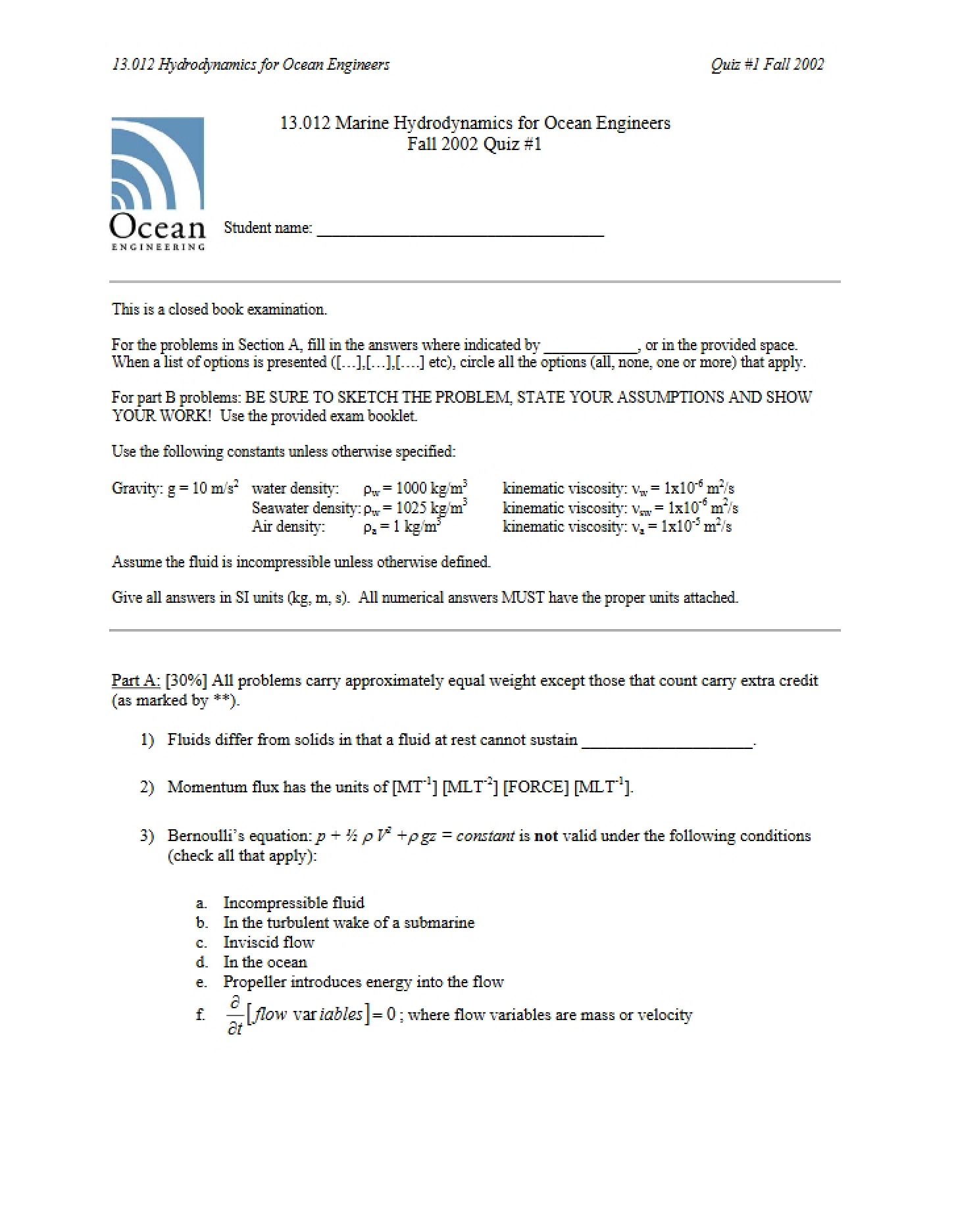 First Quiz
