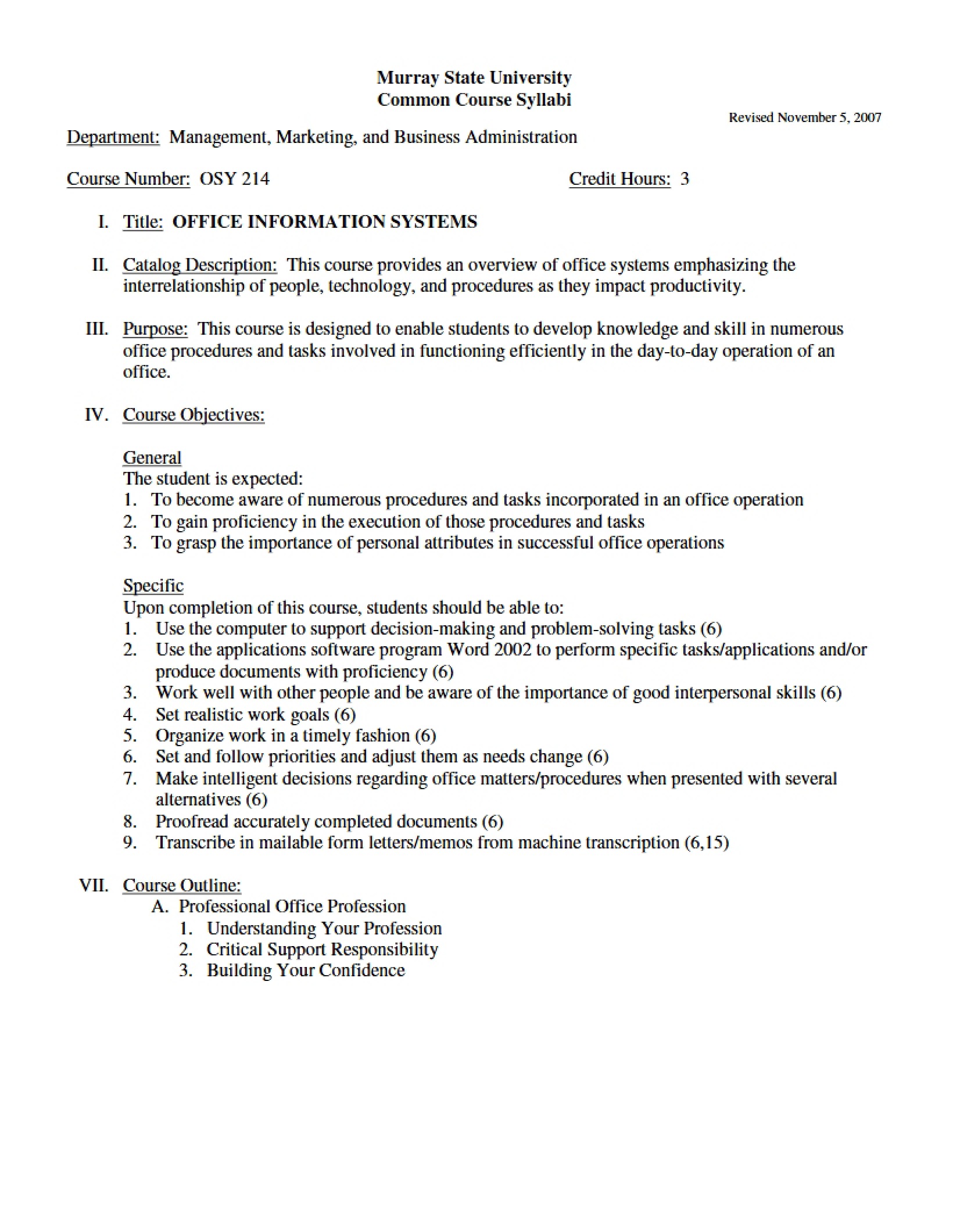 Syllabus