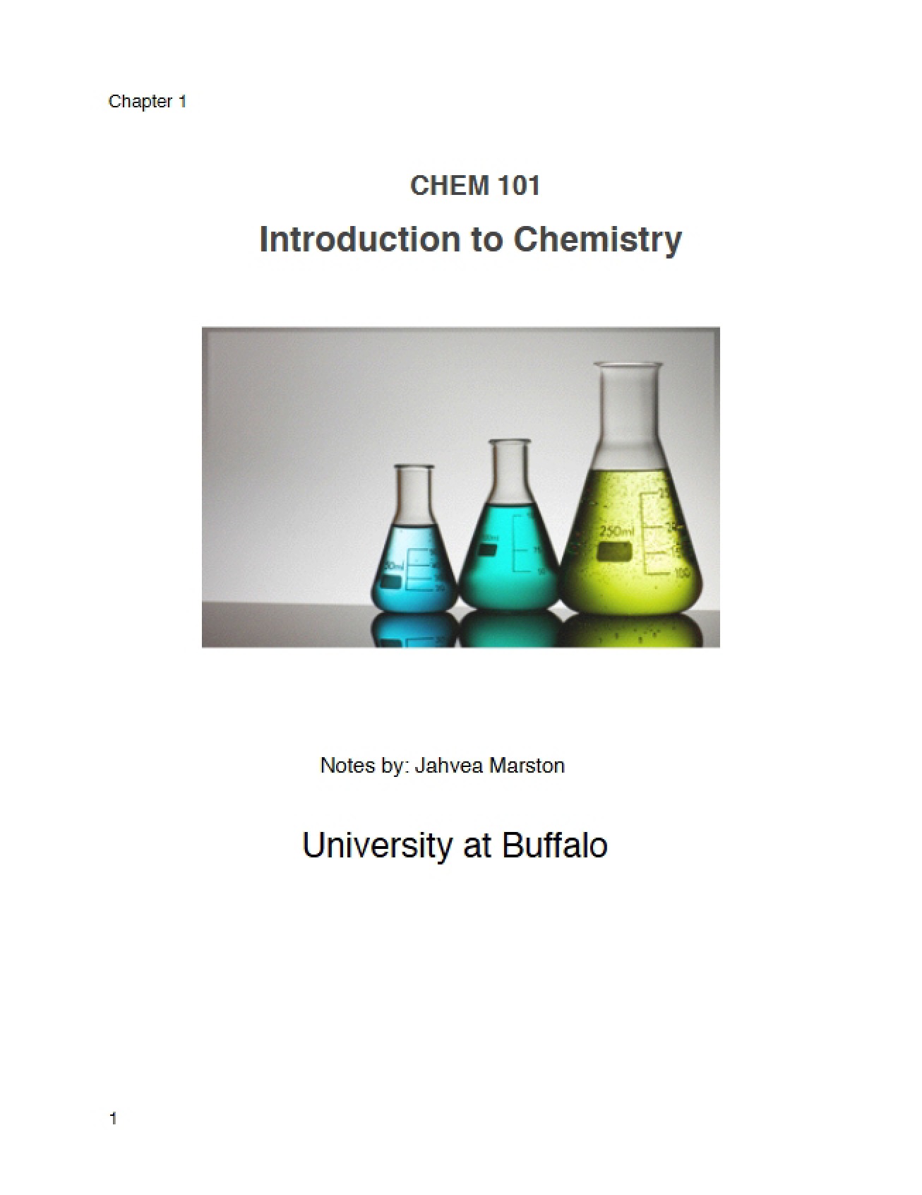 Basics of Chemistry