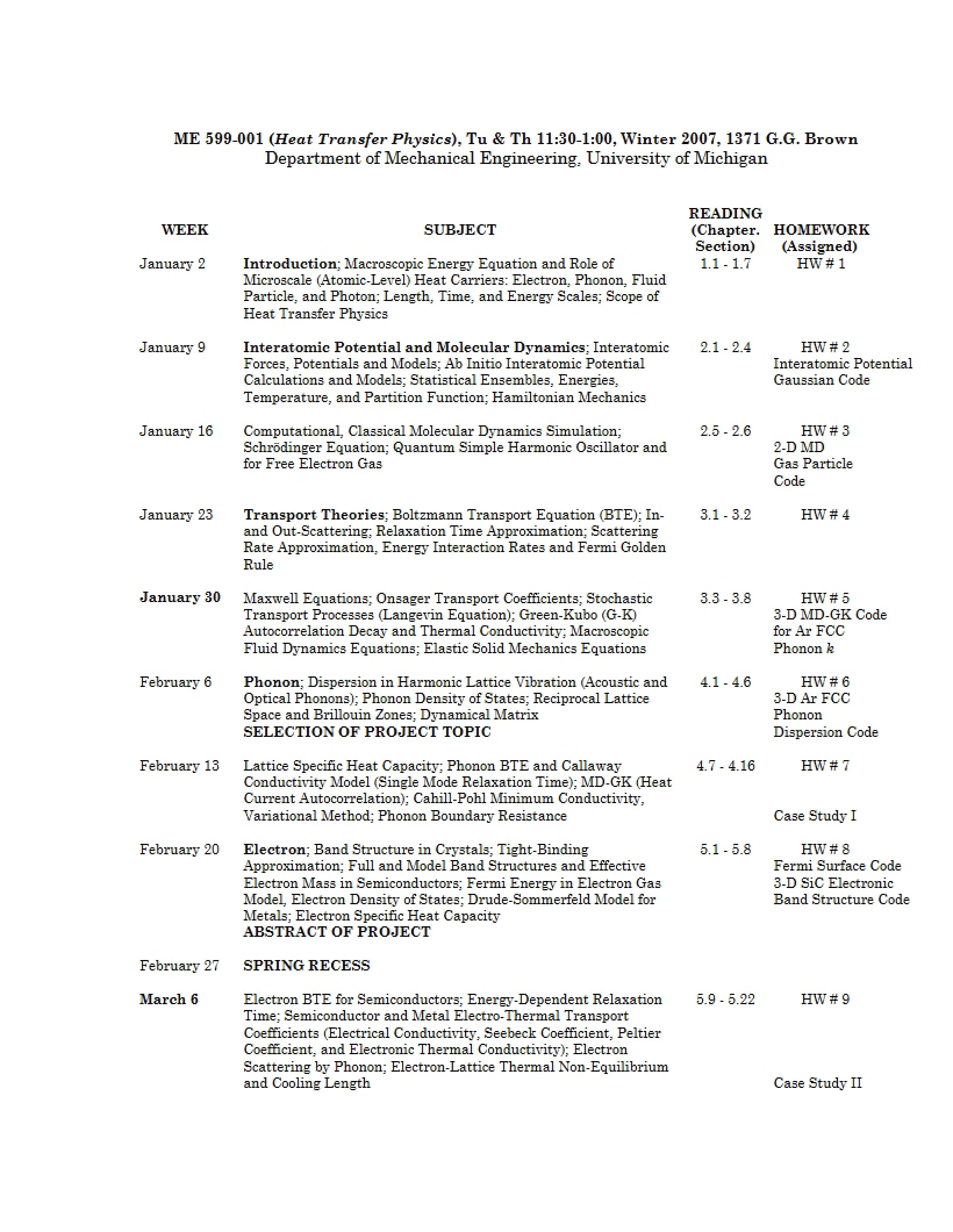 Course Syllabus
