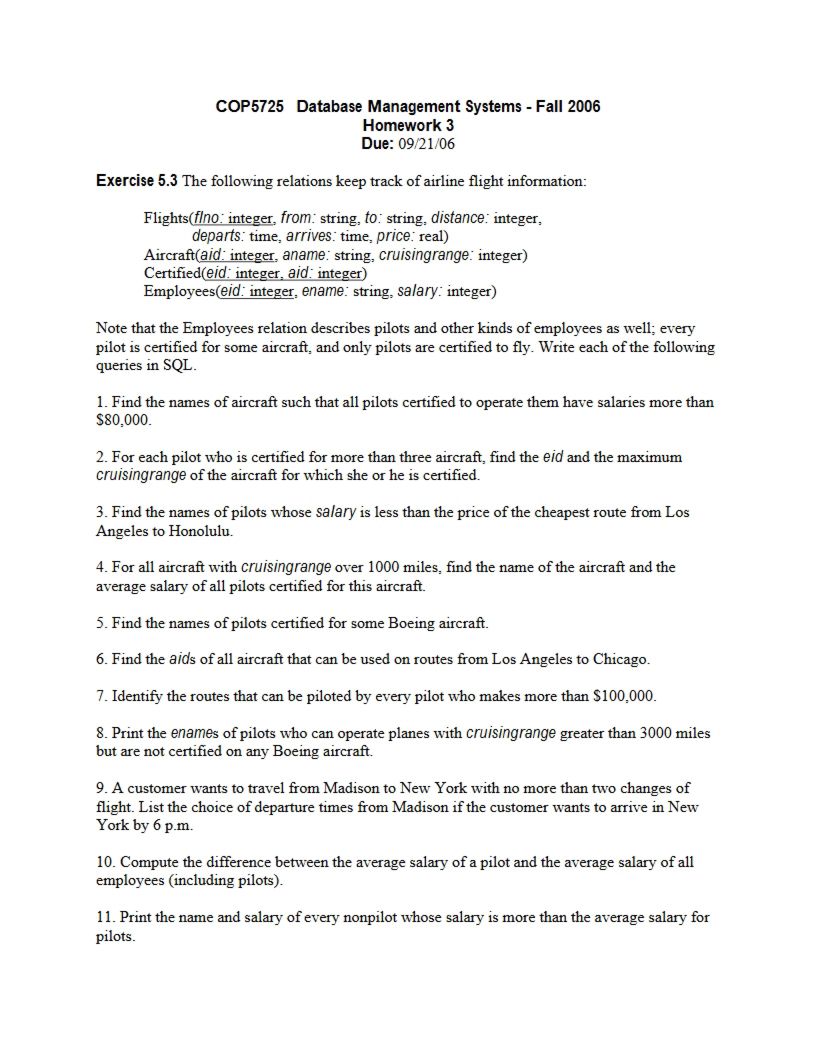 Third Homework Assignment