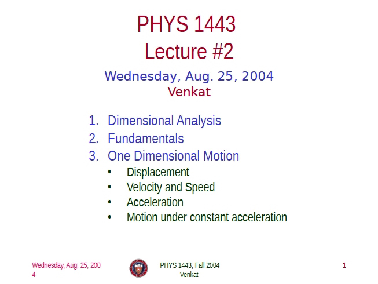 Notes from Lecture (3)