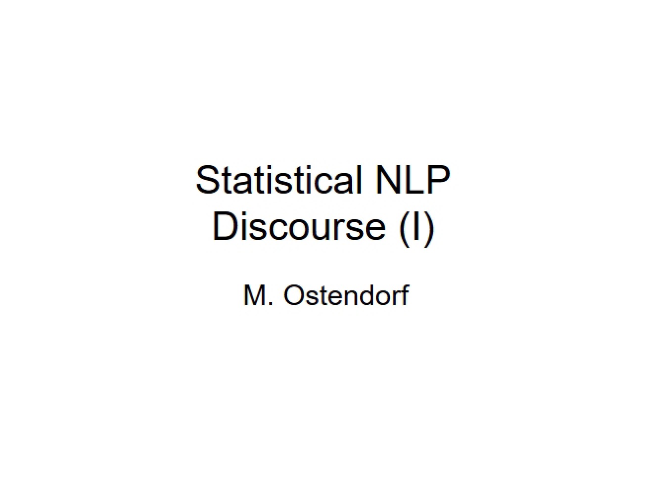 Notes for Study