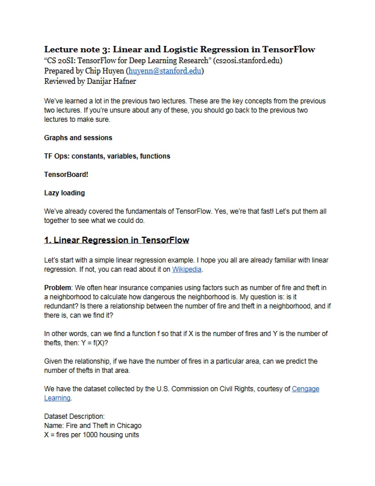 Introduction to the Principles of Linear and Logistic Regression in TensorFlow