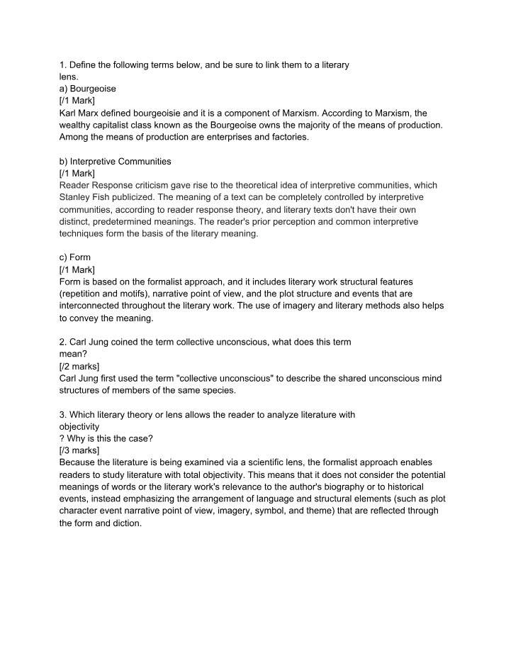 Bourgeoise, Interpretive Communities, and Form