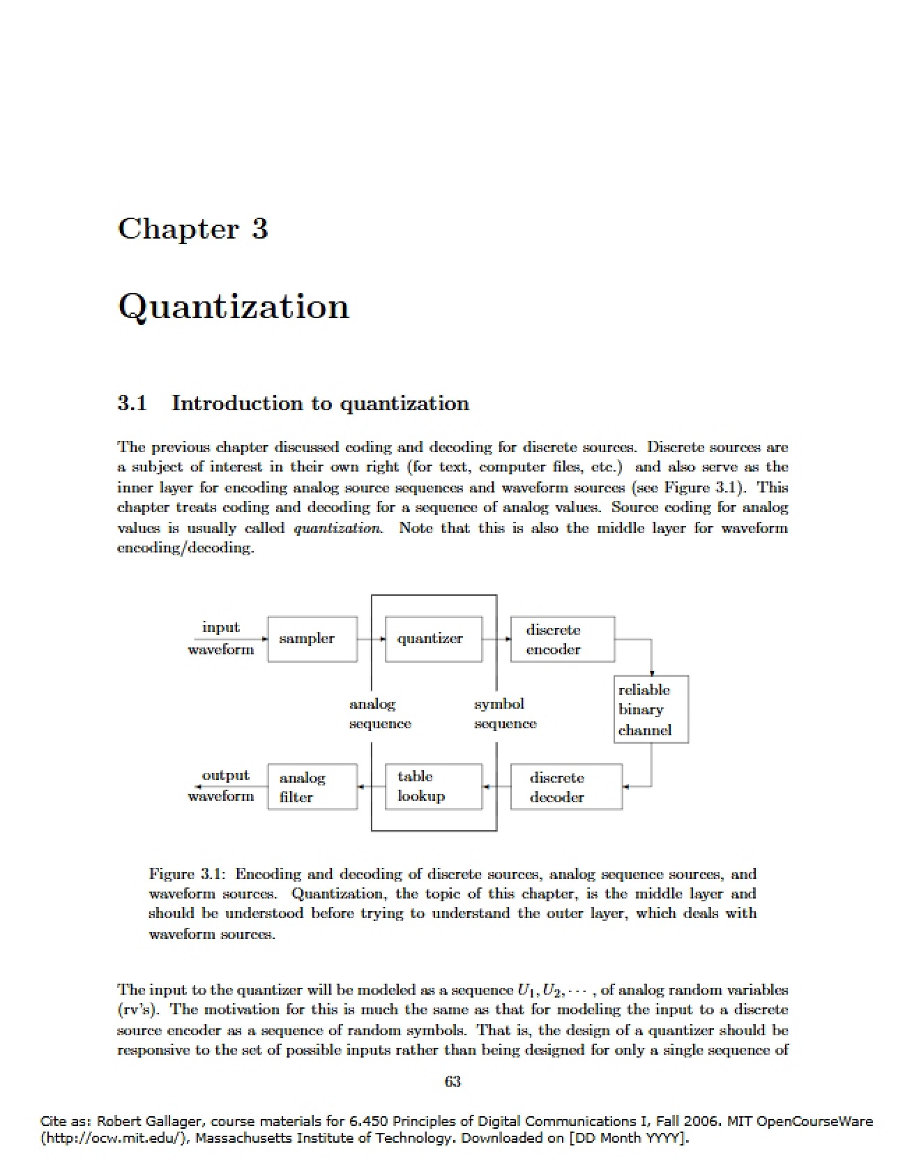 Quantizing