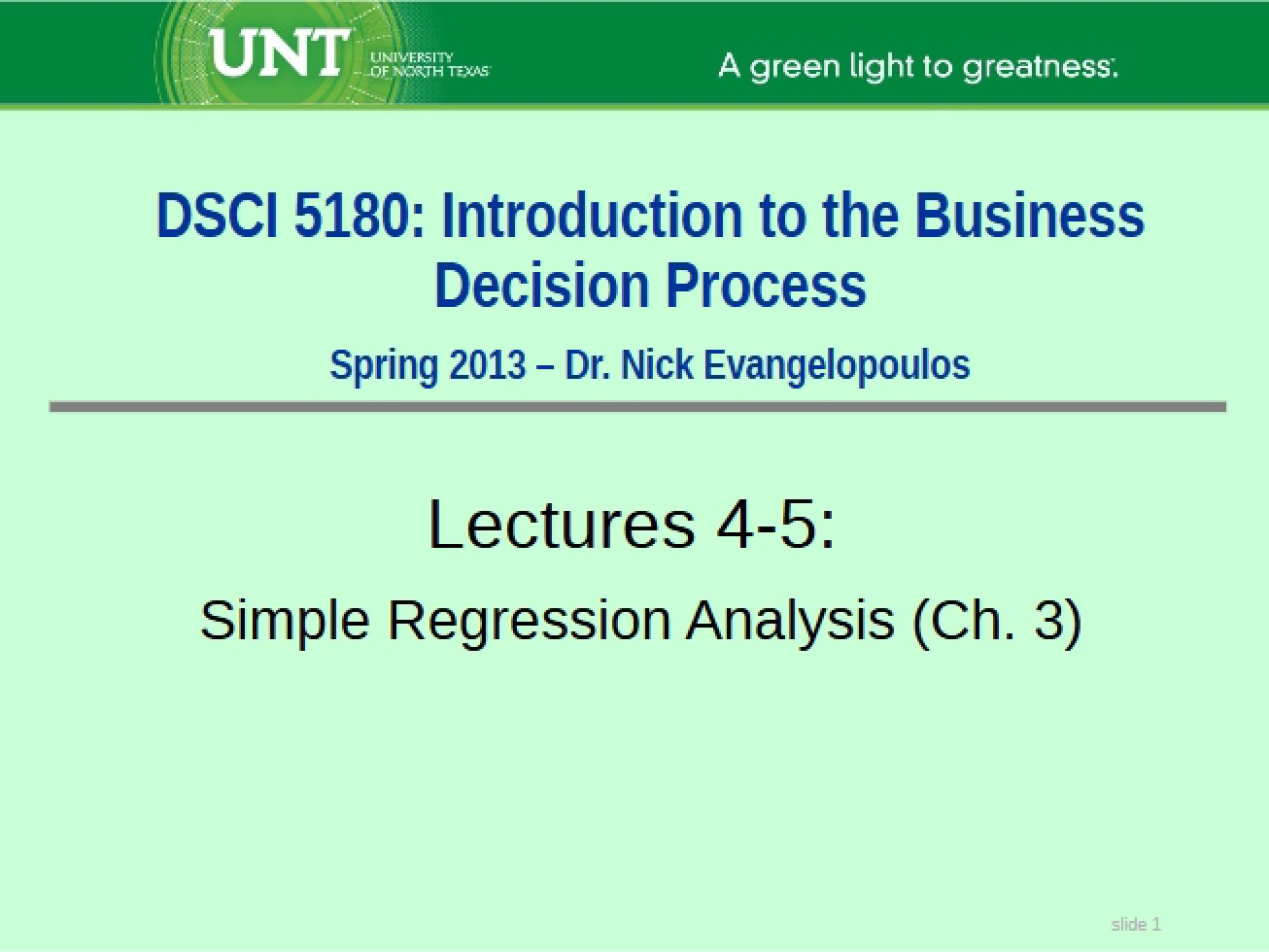 Simple Regression T-Tests (Ch. 3 Lectures 4-5)
