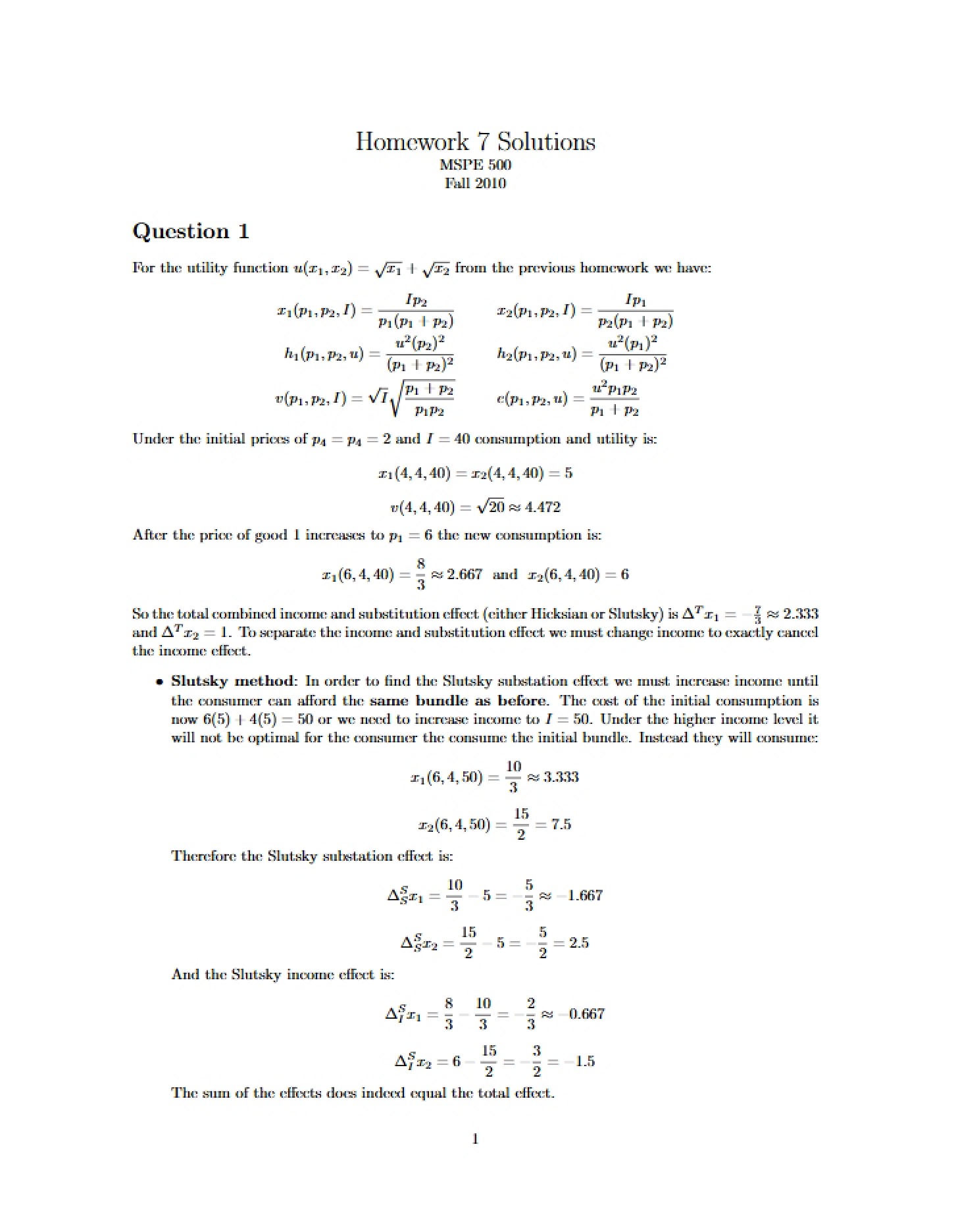 Homework 7 Solution (Fall 2010)
