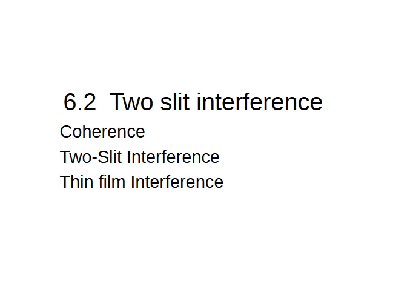 Young's Double Slit Wave Interference