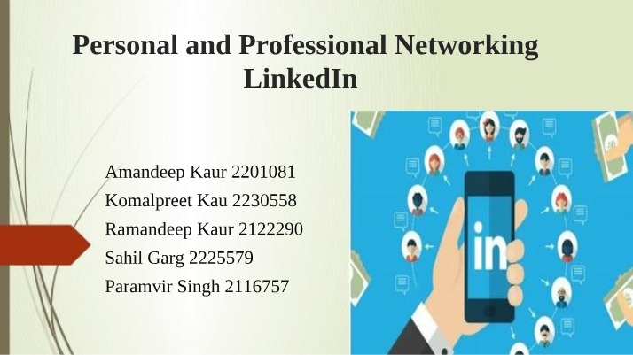 Personal and Professional Networking on LinkedIn