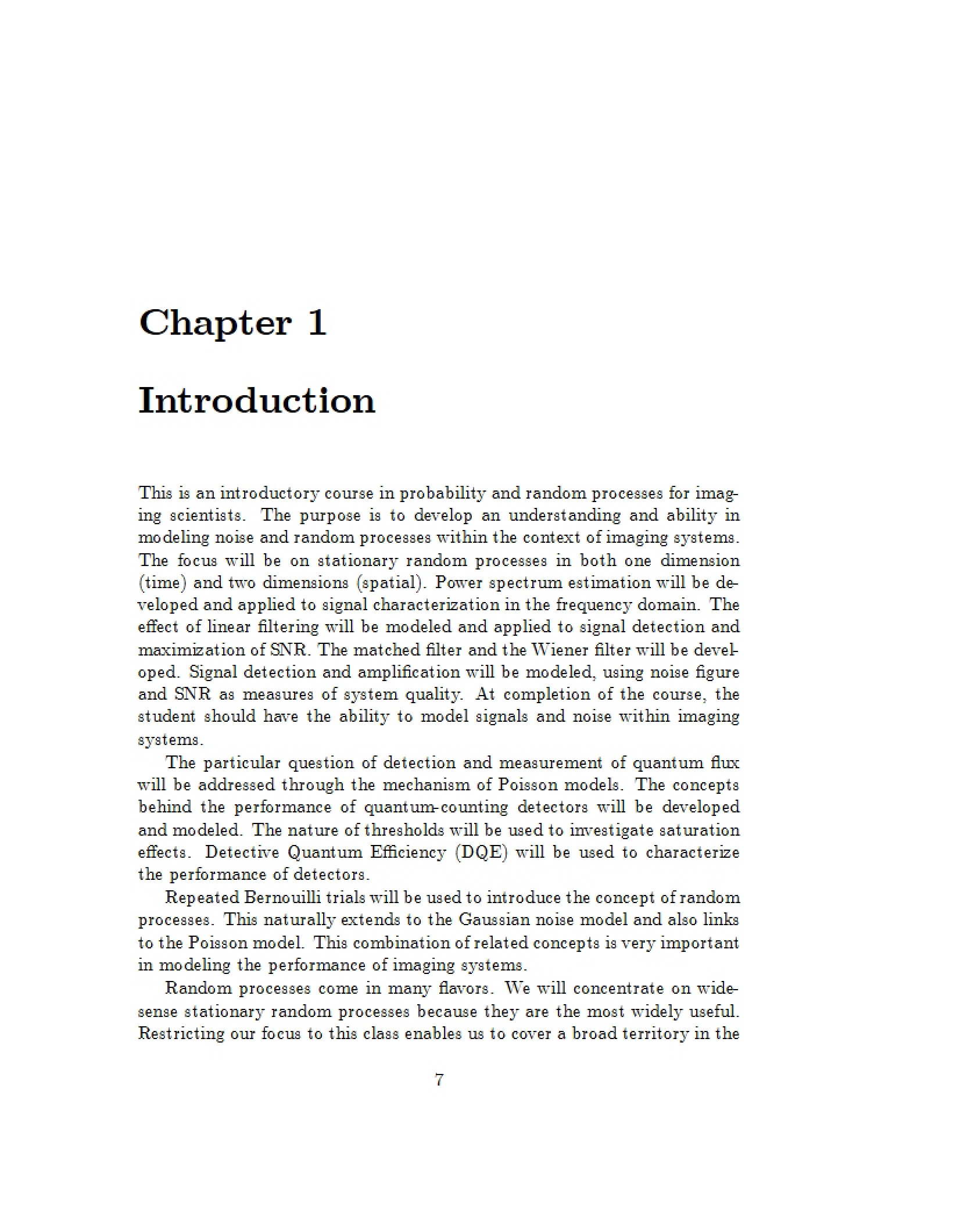 Noise and Random Processes Notes