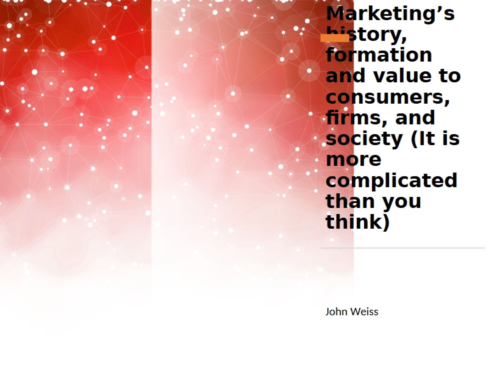 Fundamentals of Marketing Chapter One