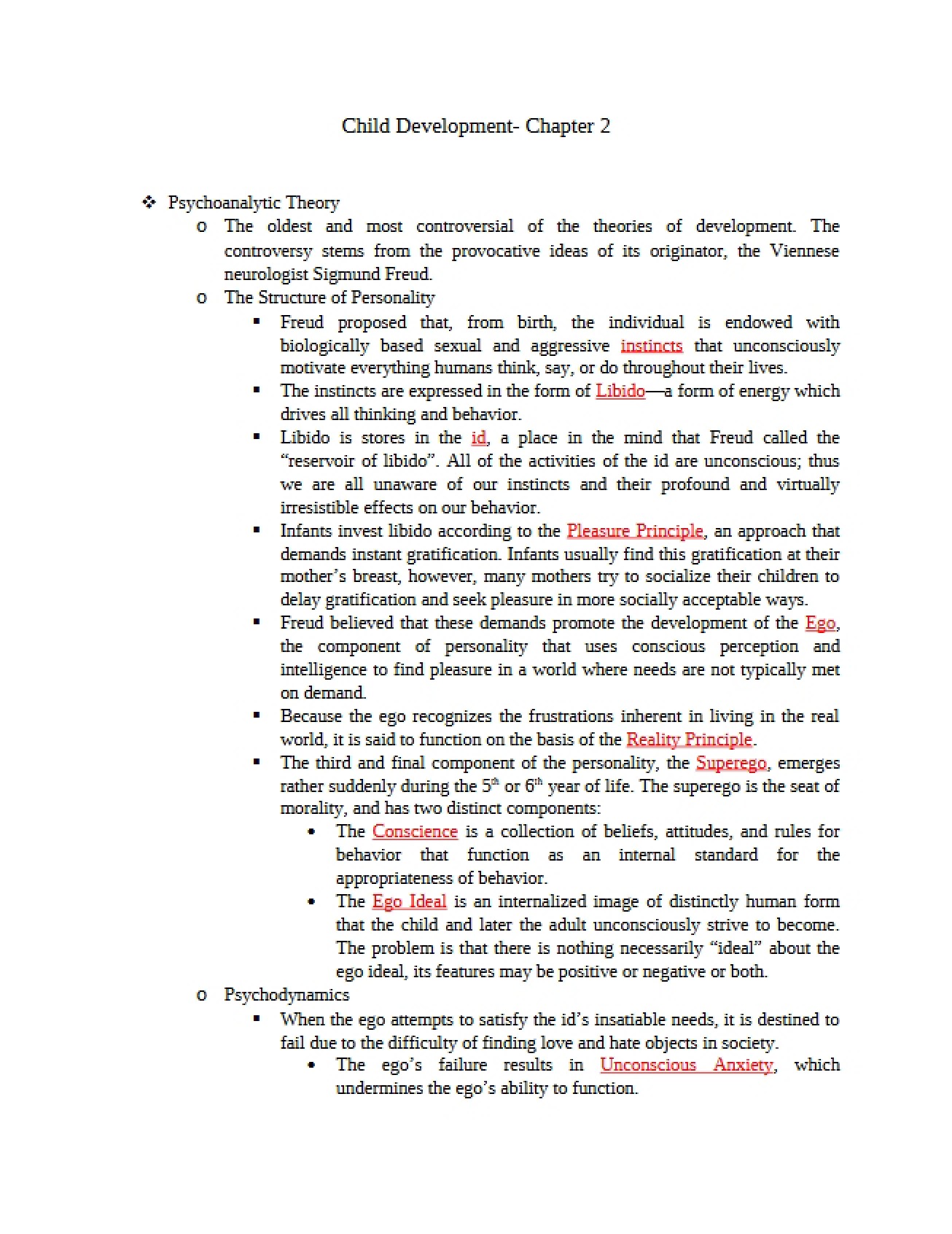Child Development Second Chapter