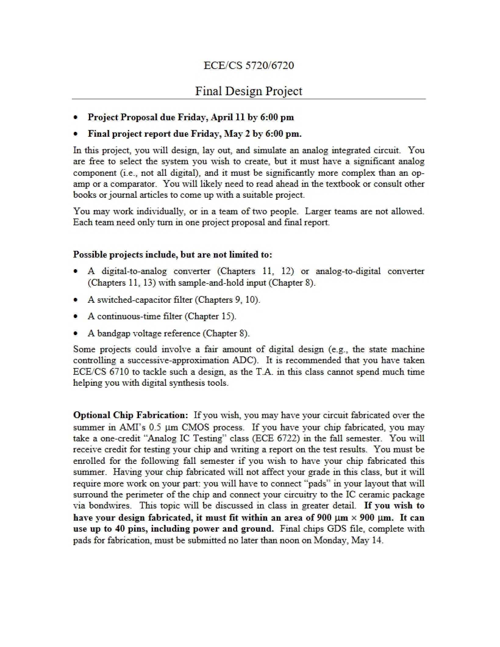 Project for Final Circuit Design