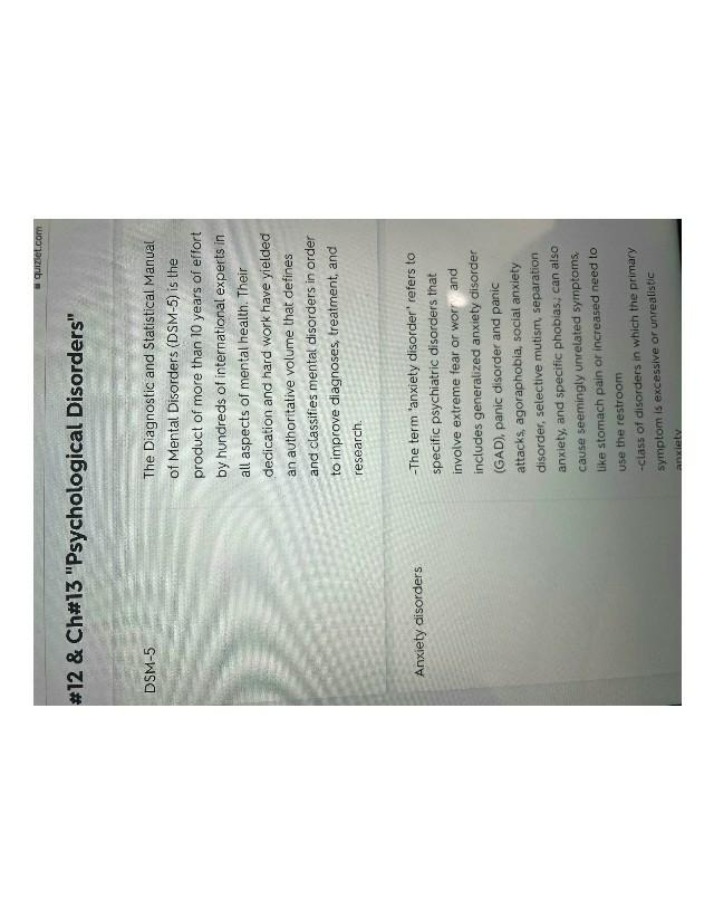Psychological Disorders in the DSM-5