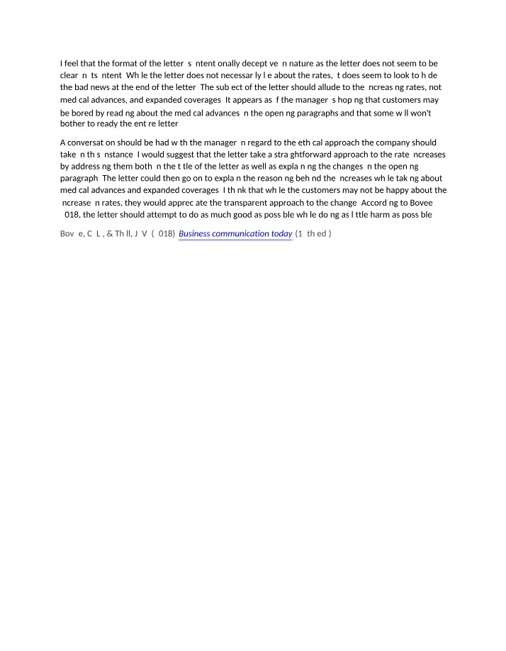 Transparent Approach to Explaining Rate Increases