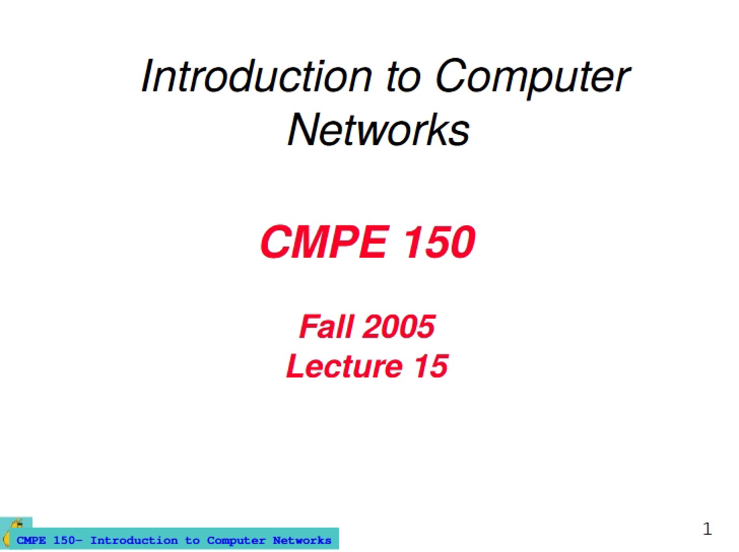 Networks (Computer) Introduction