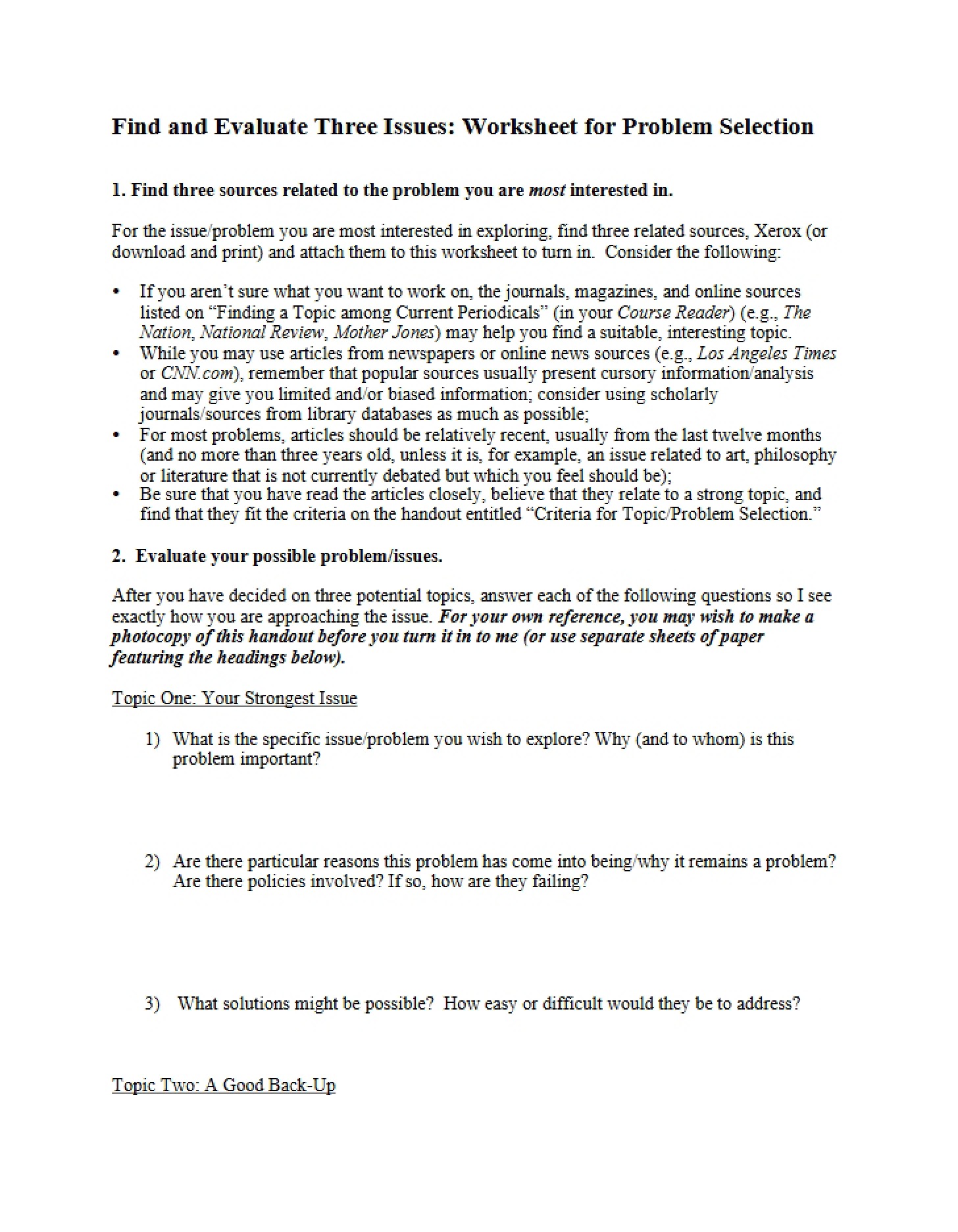 Worksheet A2