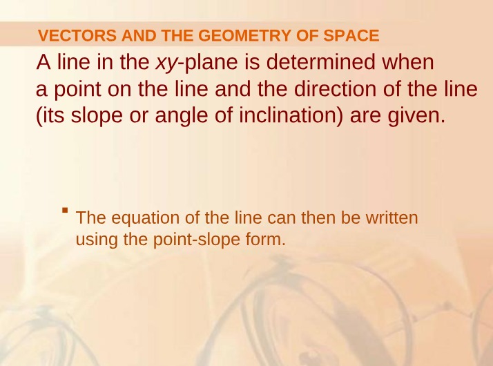 Lines and Planes Equations