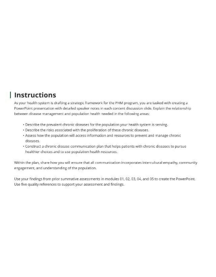 PHM Program Strategic Framework PowerPoint - Instructions