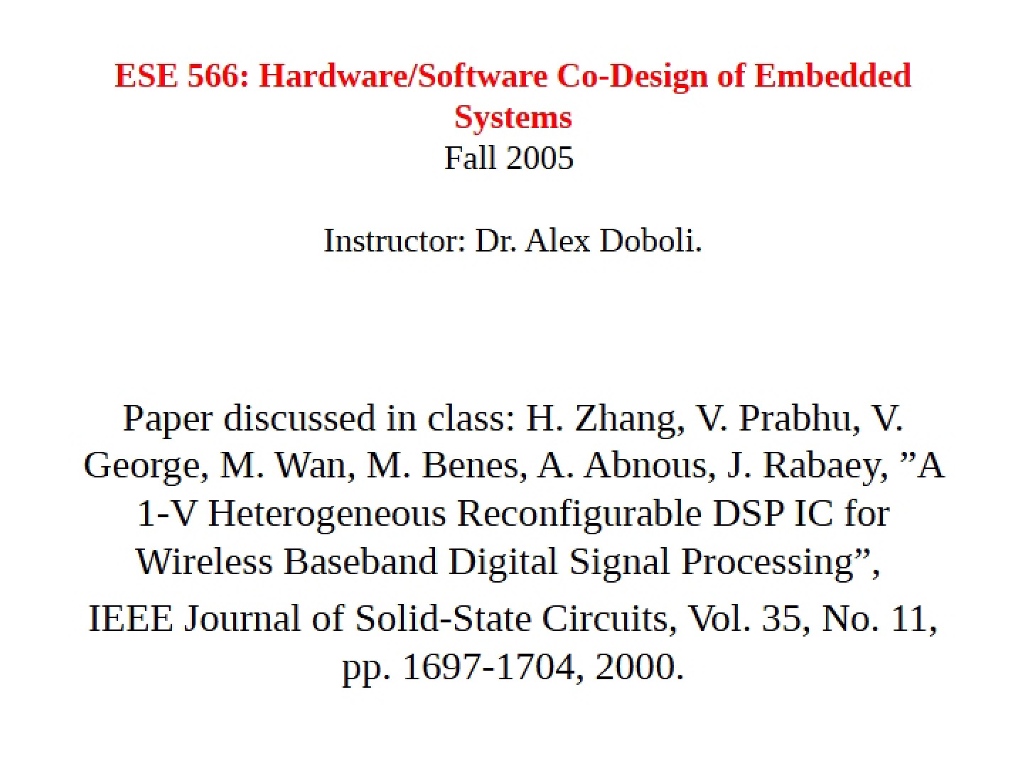 Mobile Multimedia Hardware-Software Embedded Co-Design