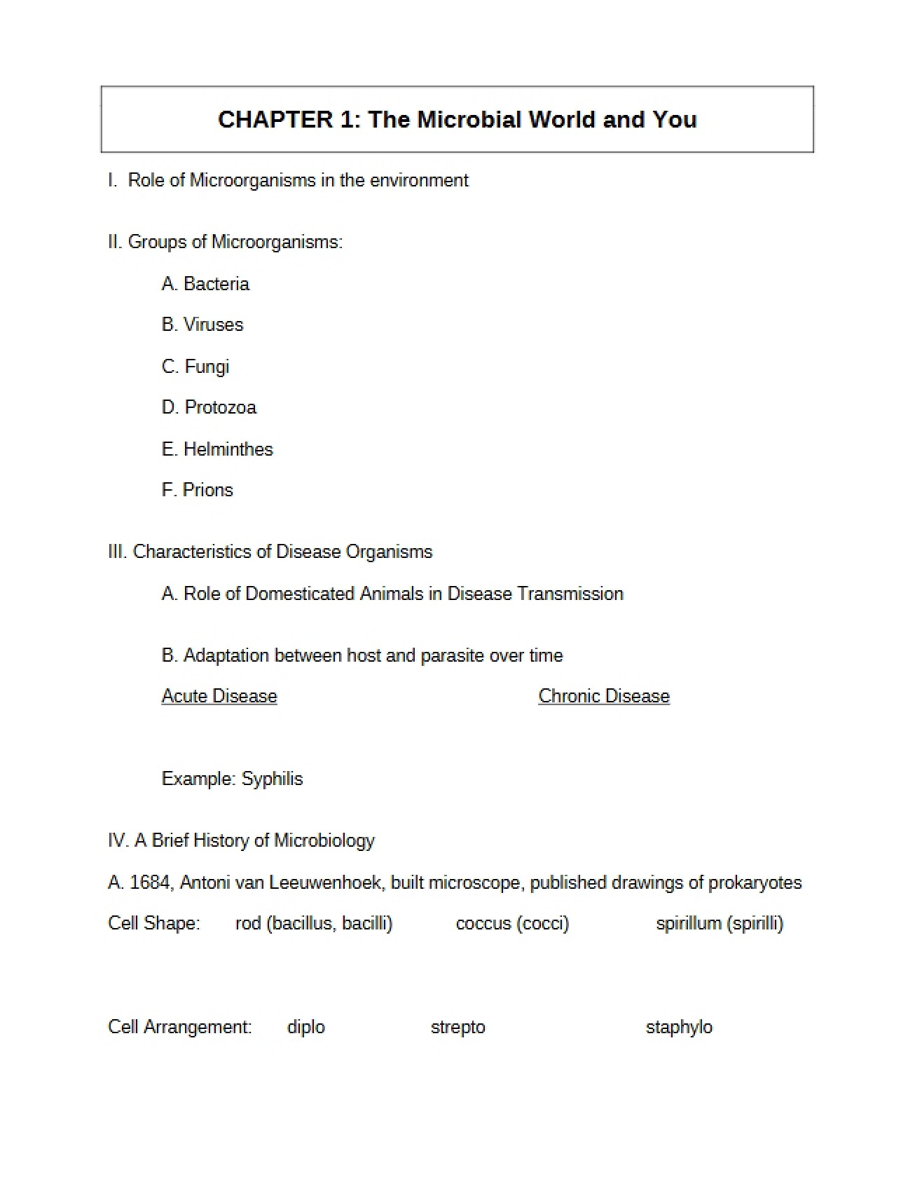 Microbial World and You (Chapter One)
