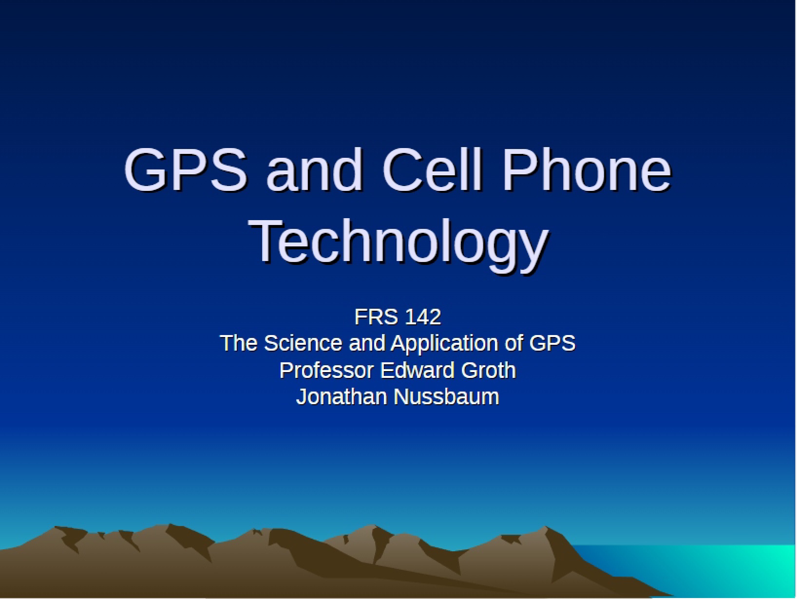 Cell Phone and GPS Technology