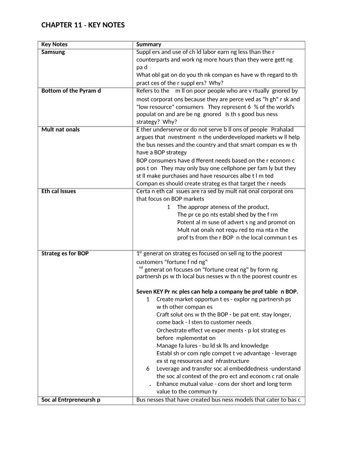 Notes for Chapter 11