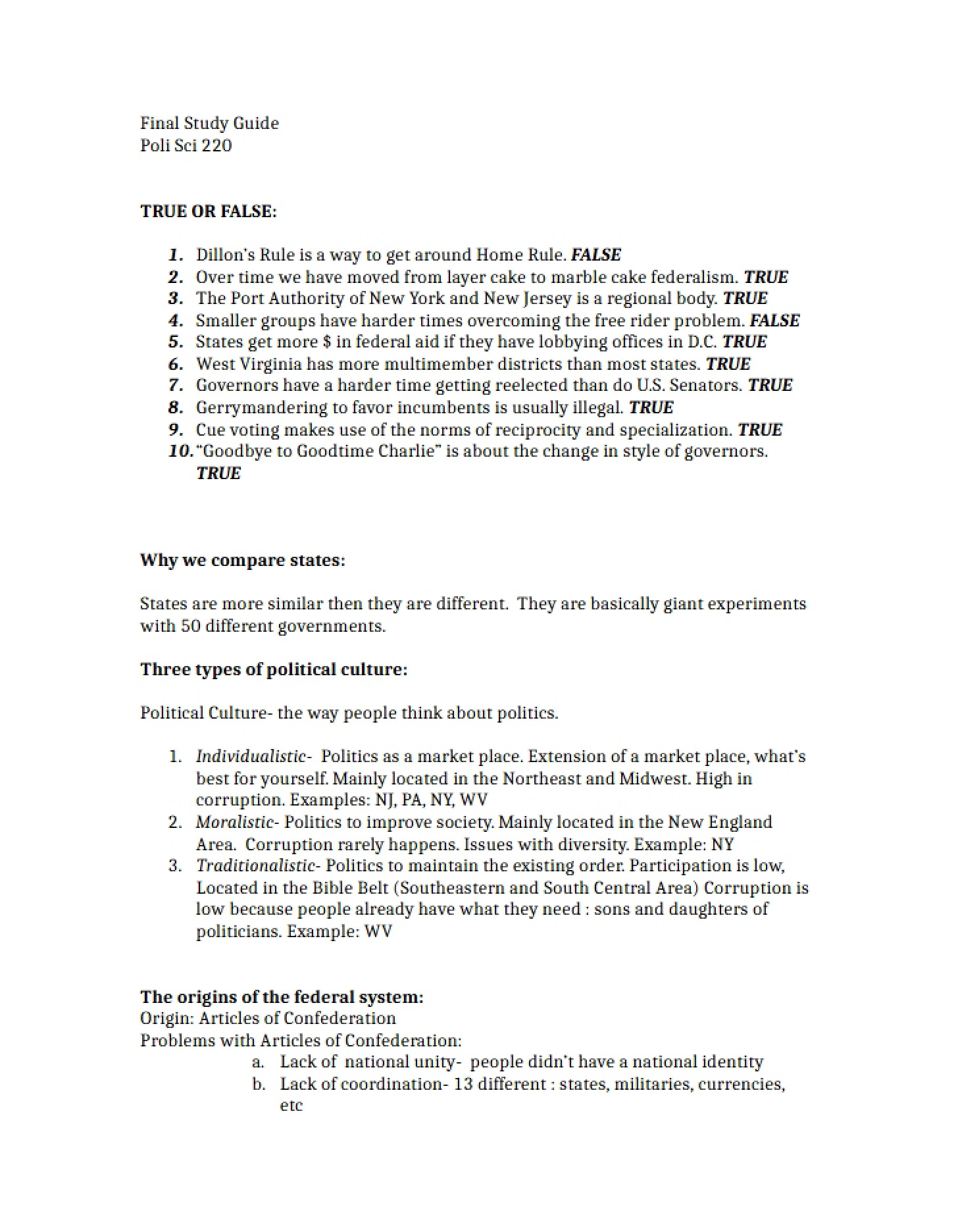 Guide for Final Exam