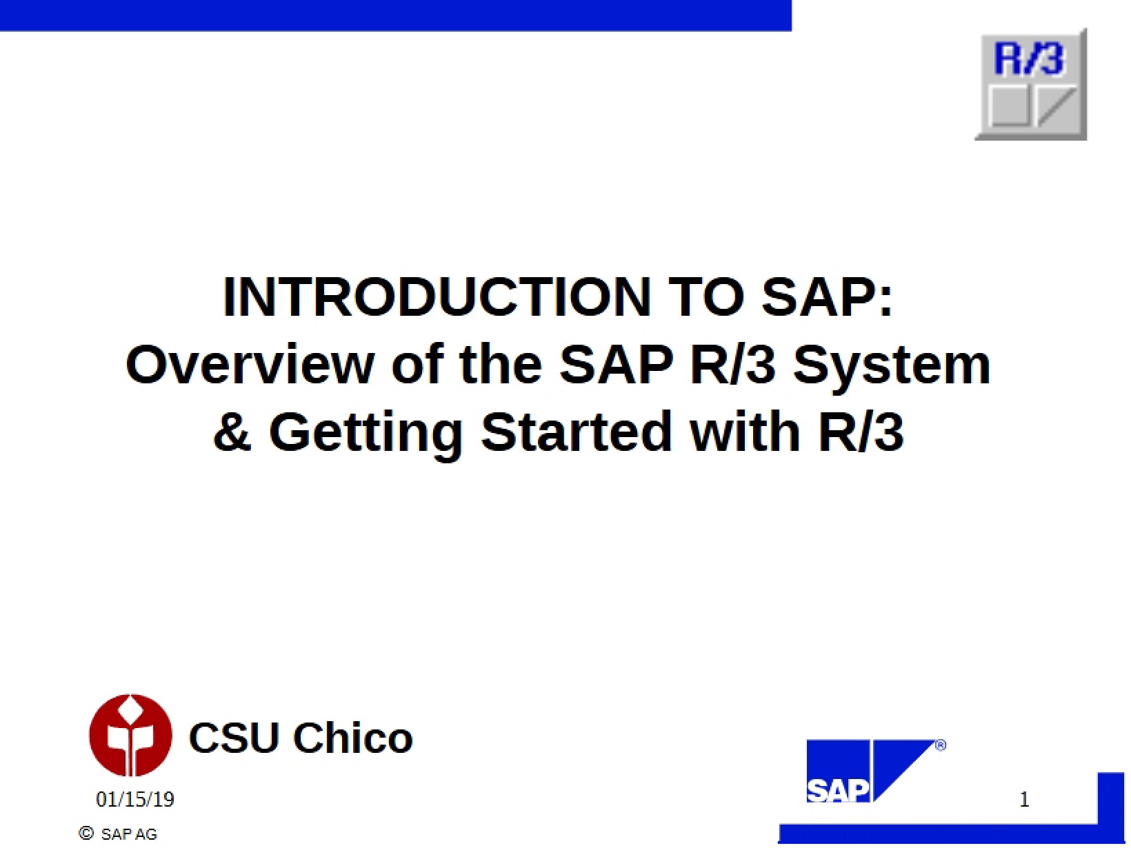 SAP Introduction