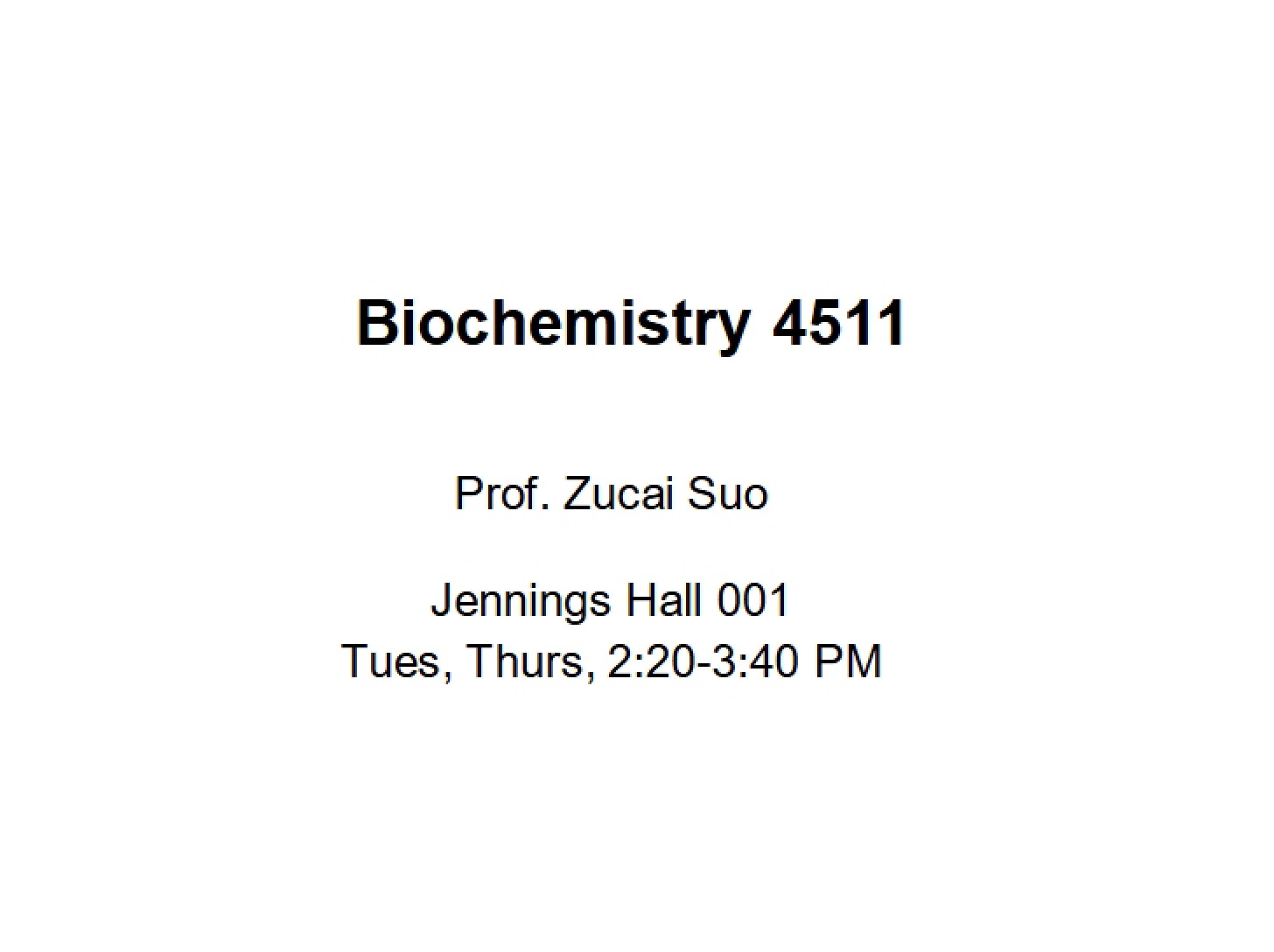 Biochemistry Principles