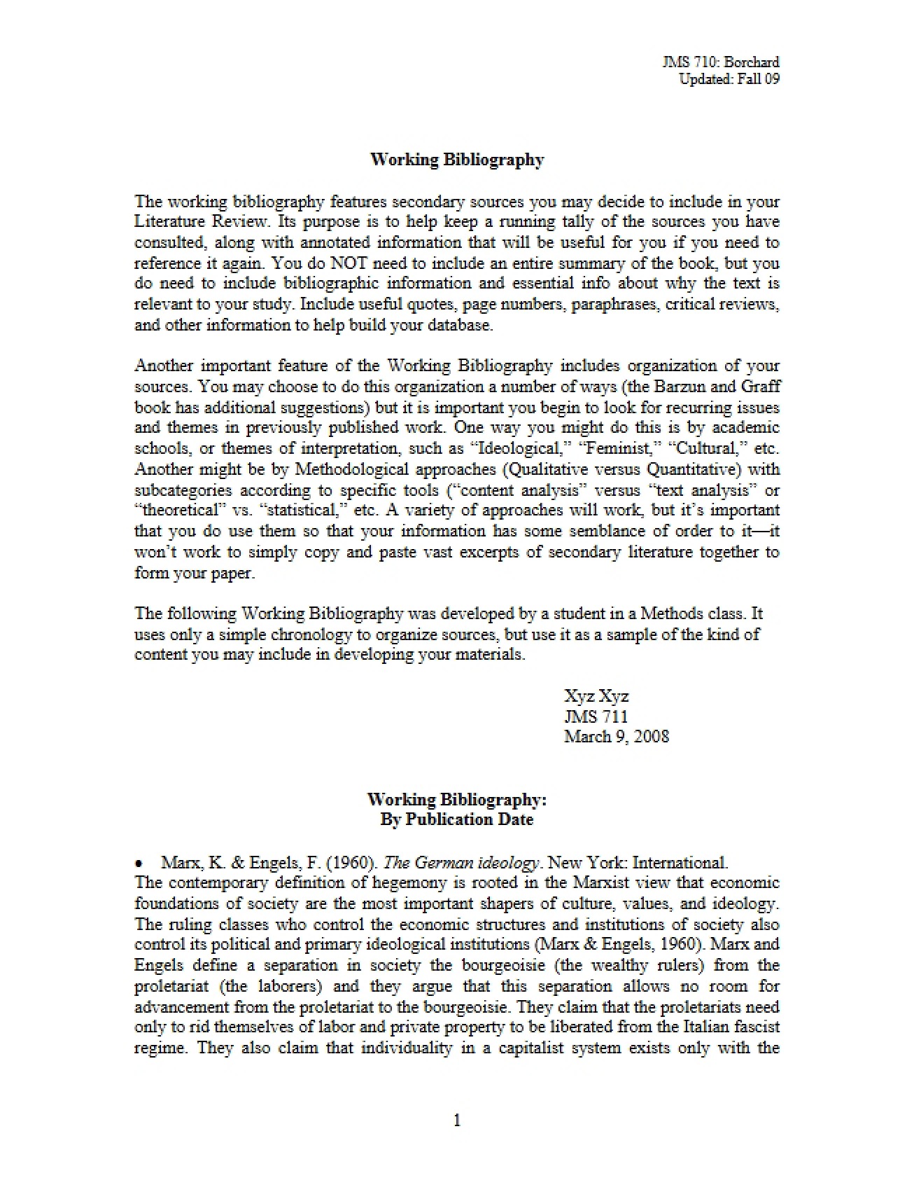 Bibliography in Progress