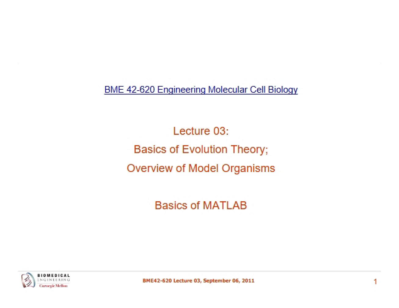 Lecture Three Materials (2011)