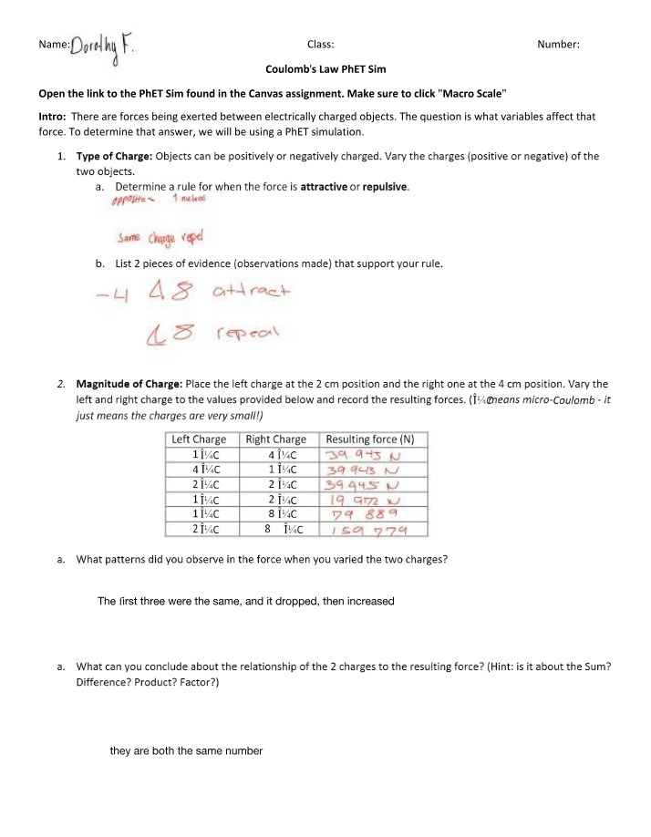 Coulomb's Law - PhET Simulation