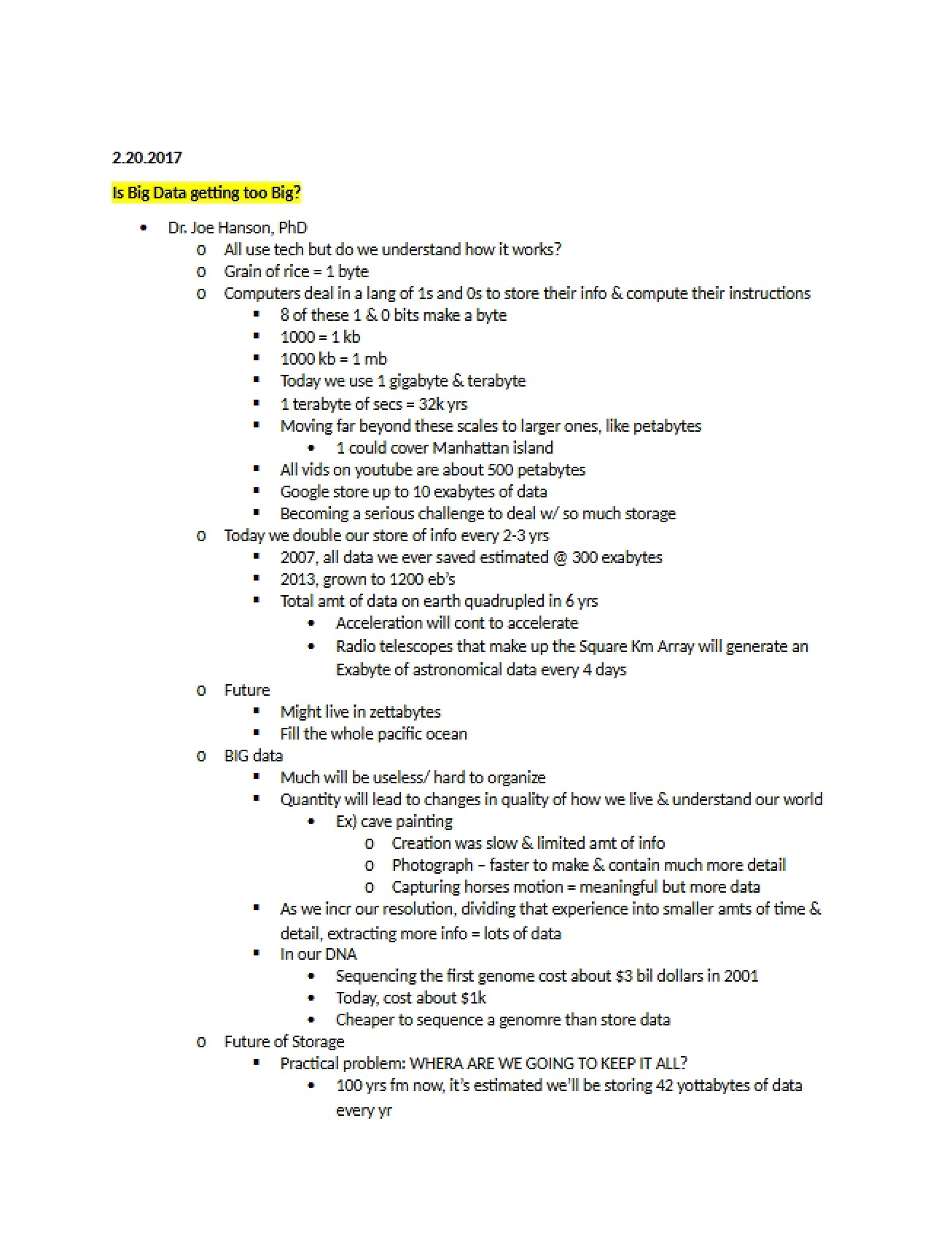 Concepts of Big Data in Sociology of Technology