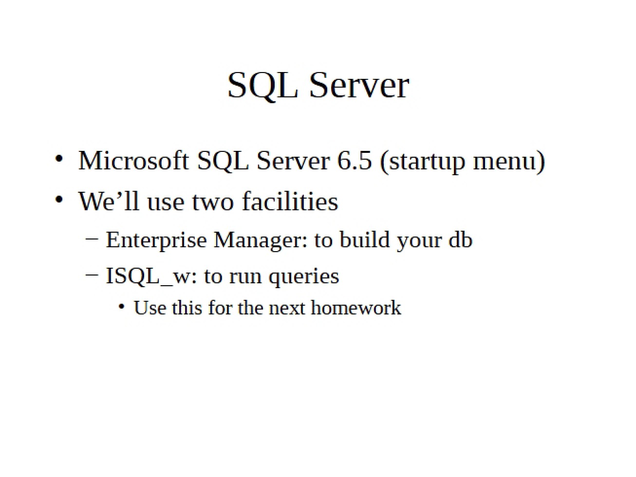 SQL An Introduction