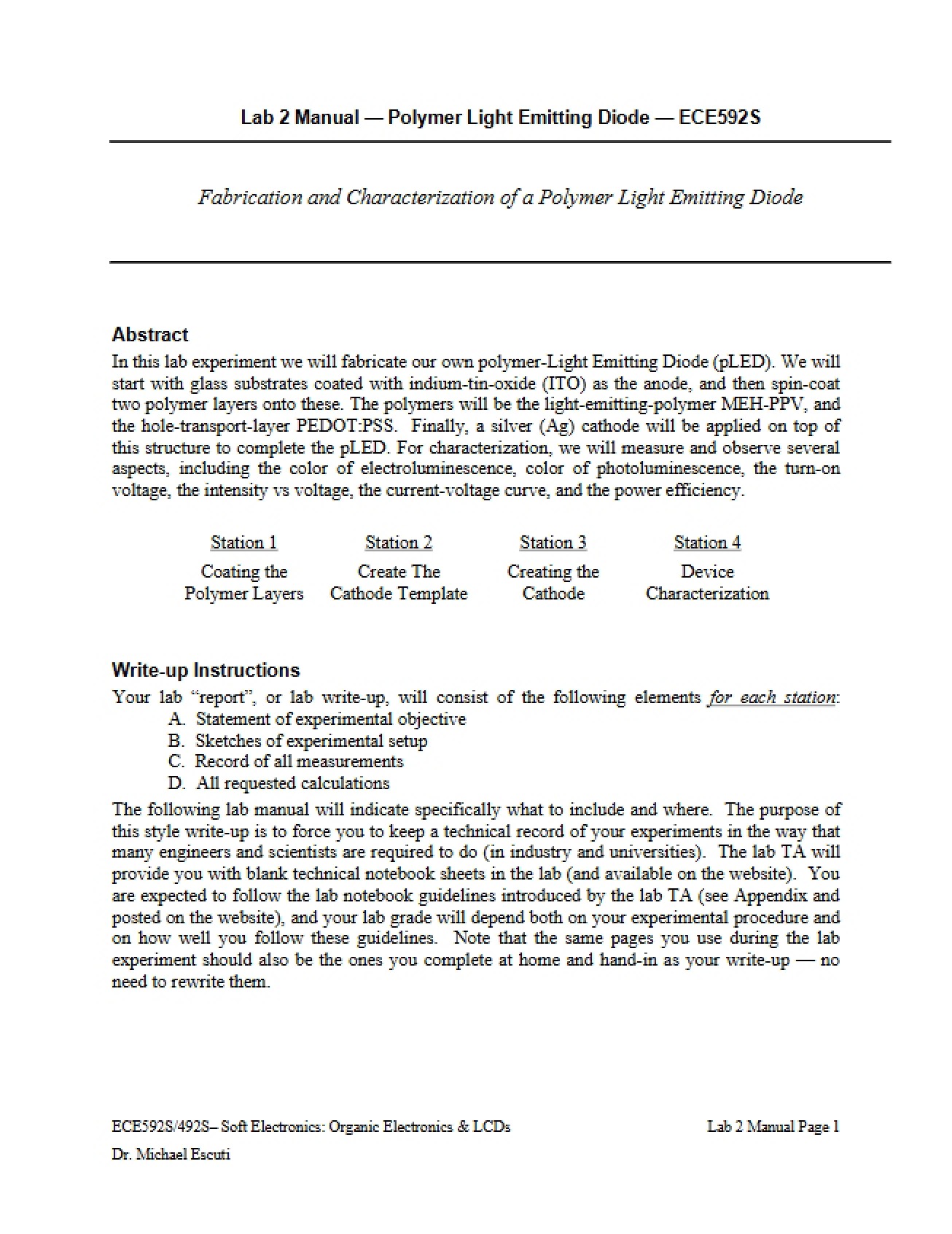 Light Emitting Diode Polymer