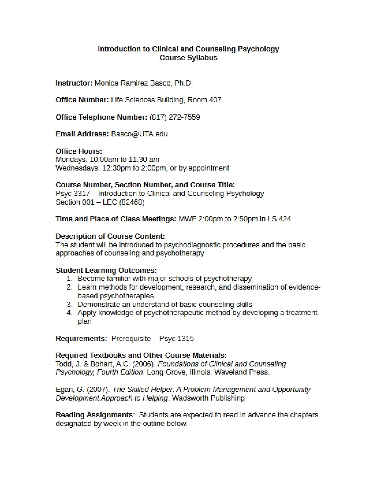Syllabus PSYC 3317