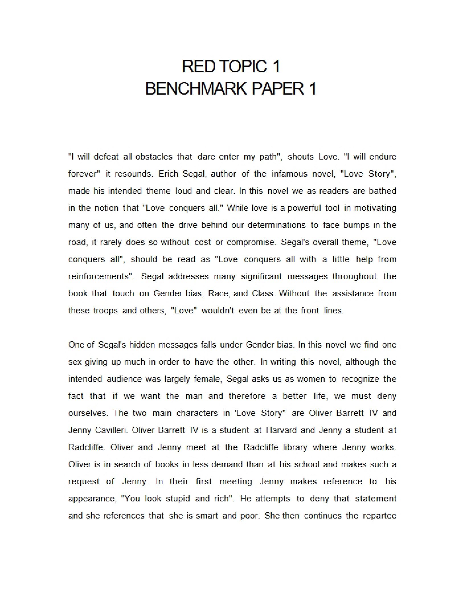 Paper Benchmark
