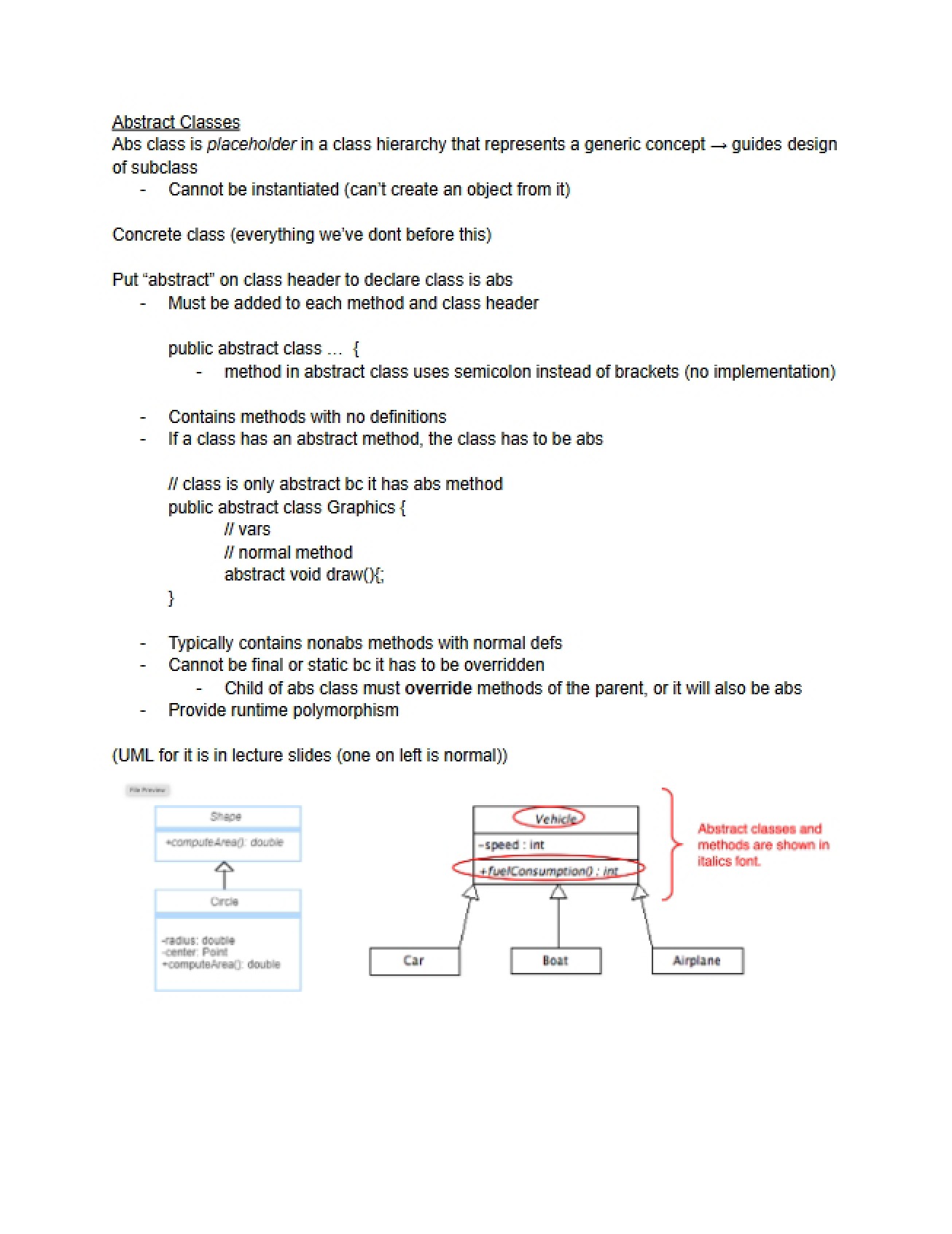Abstract Classes - Comp Sci I- Comput Prbl Solving