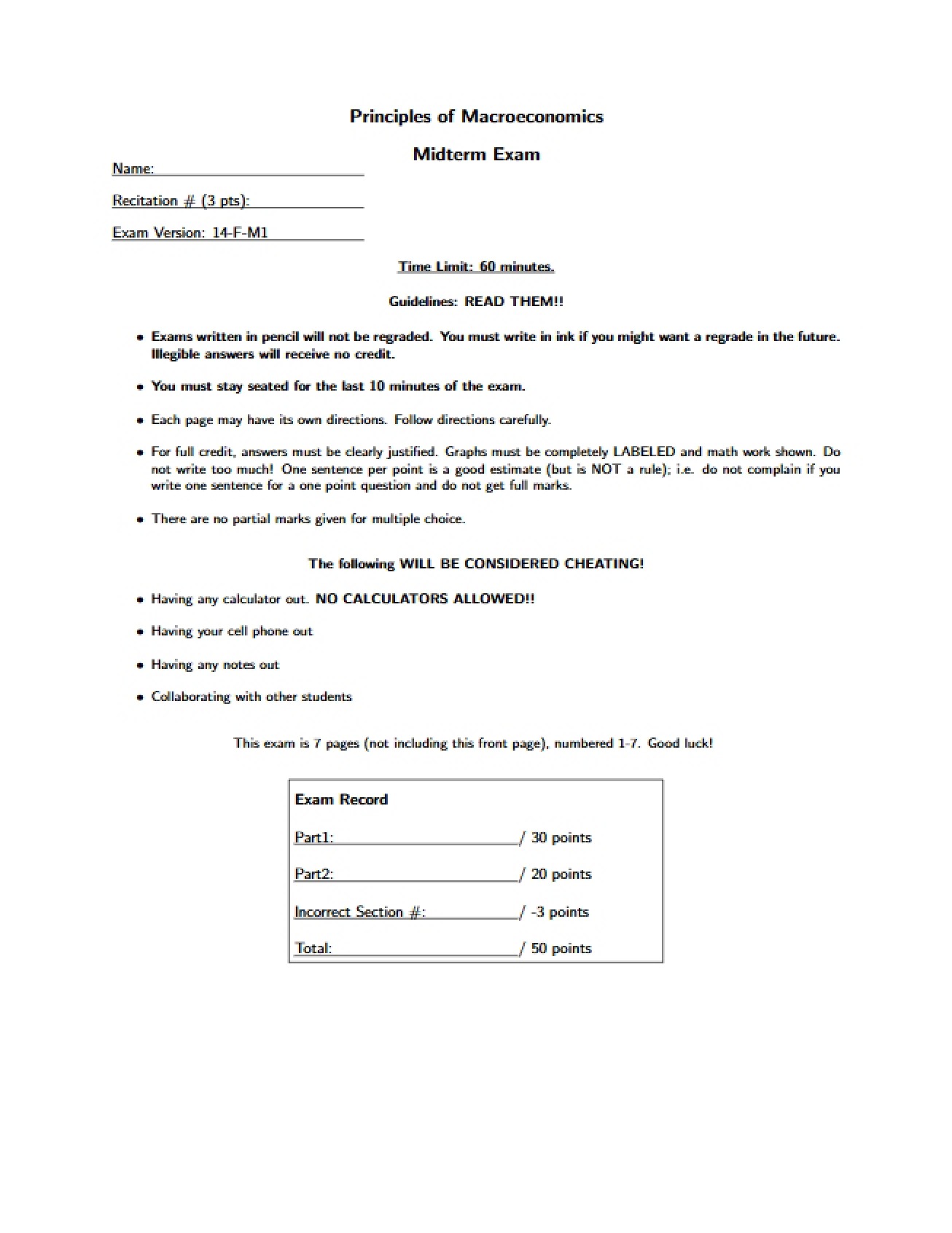 Midterm 1 Fall 2014
