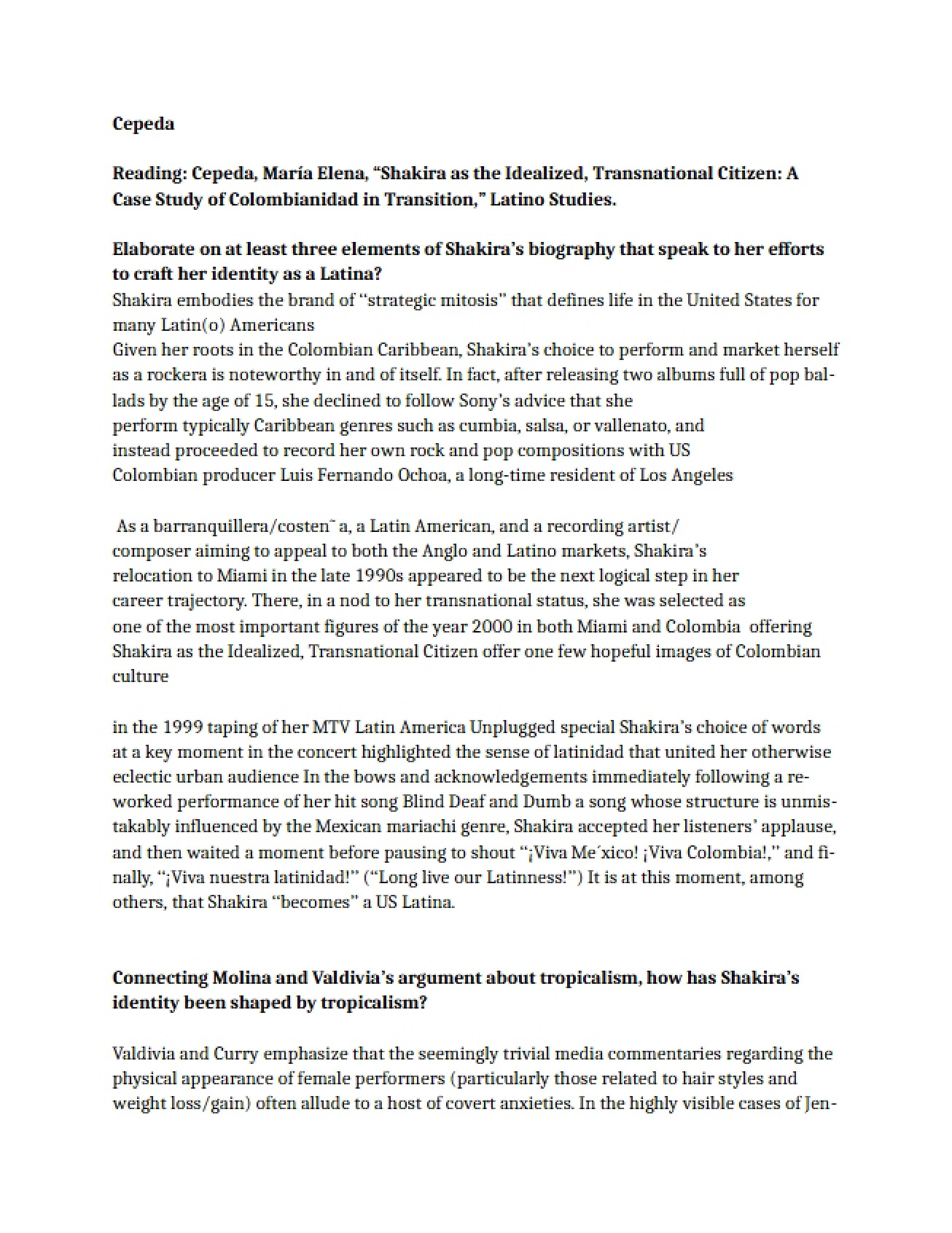 Prep 7 Latino Media Studies Exam 2