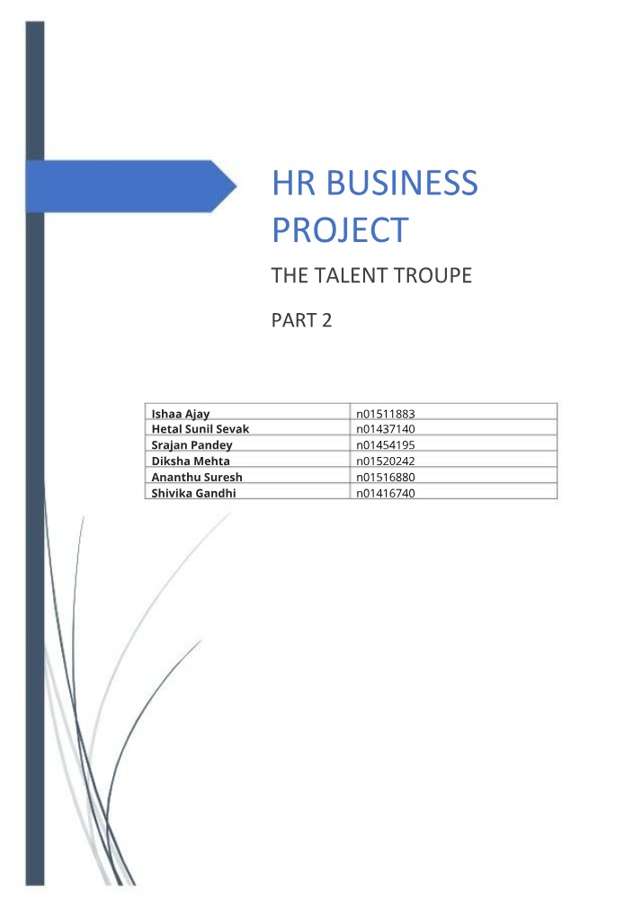 Part 2 HR Business Project Submission
