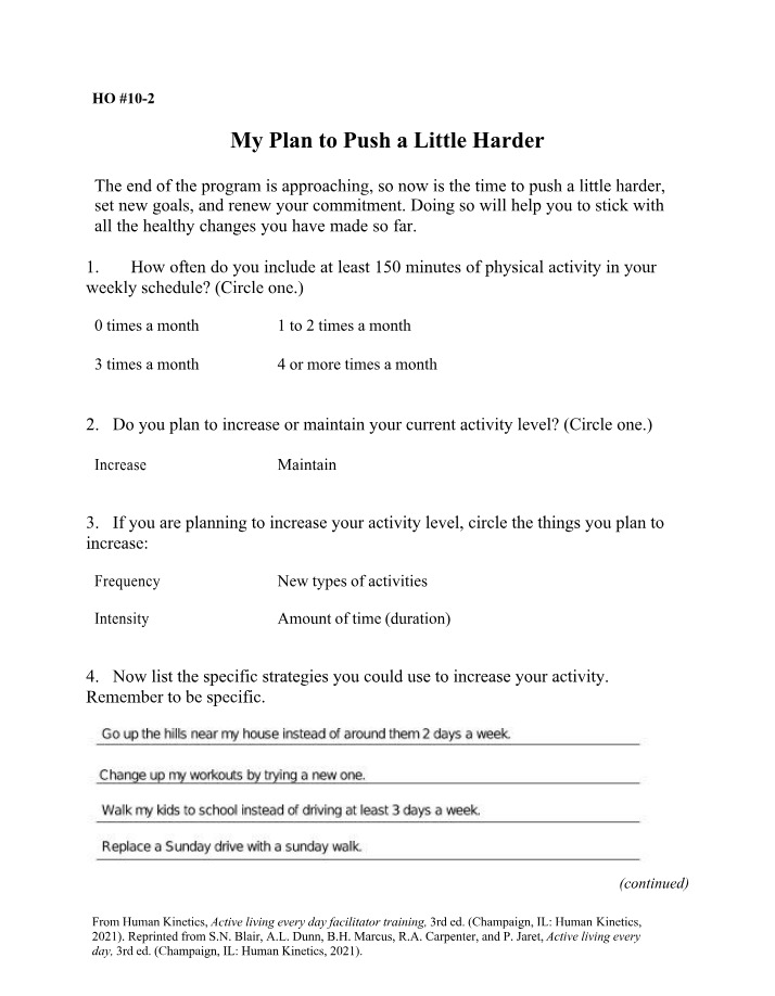 Plan to Push a Little Harder