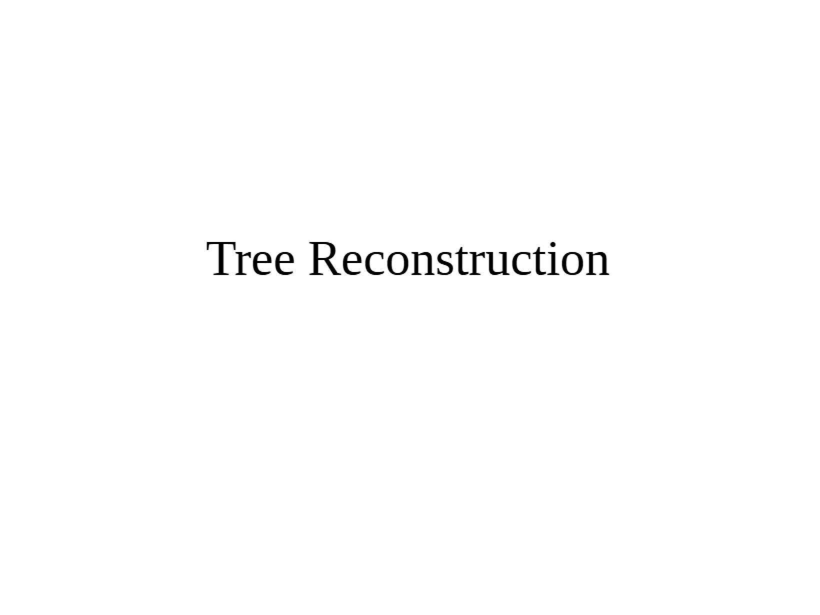 Reconstructing Trees