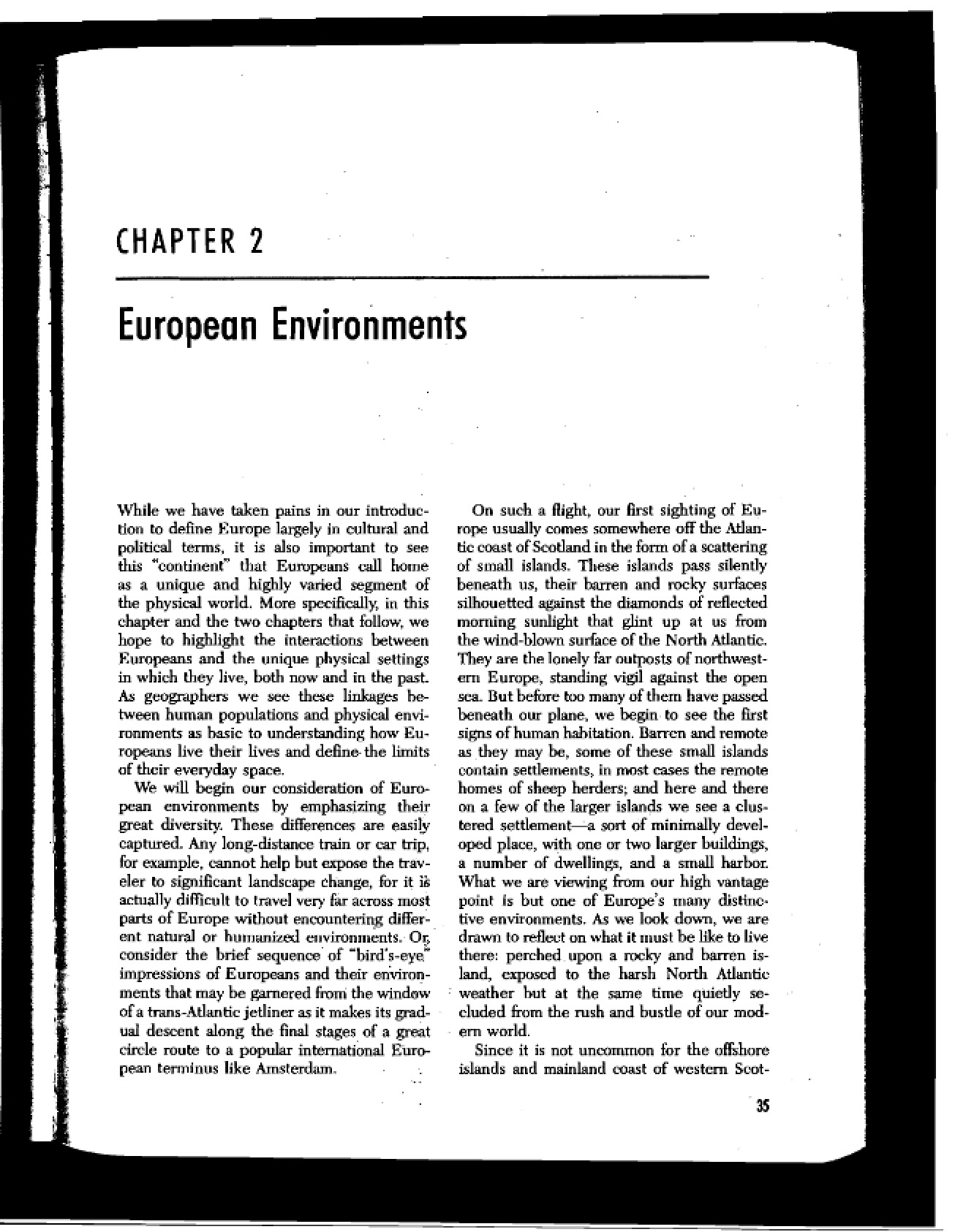 Environments of Europe