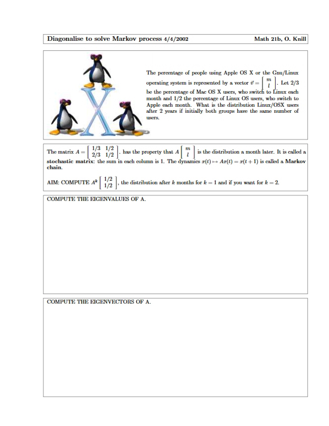 Analysis of Markov Processes