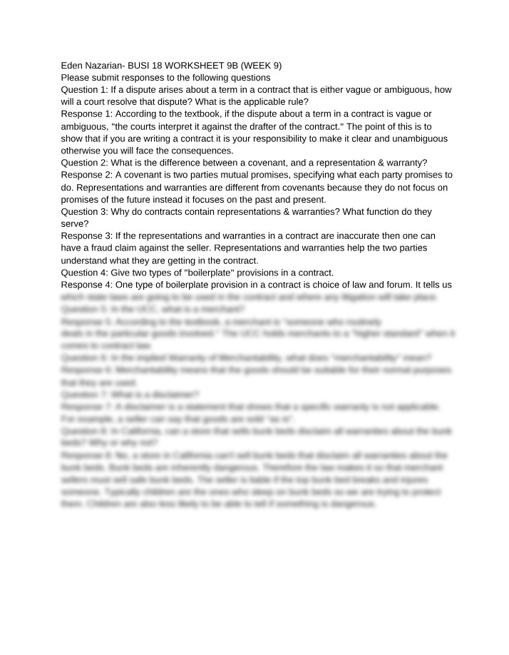 Worksheet 9B for BUSI 18