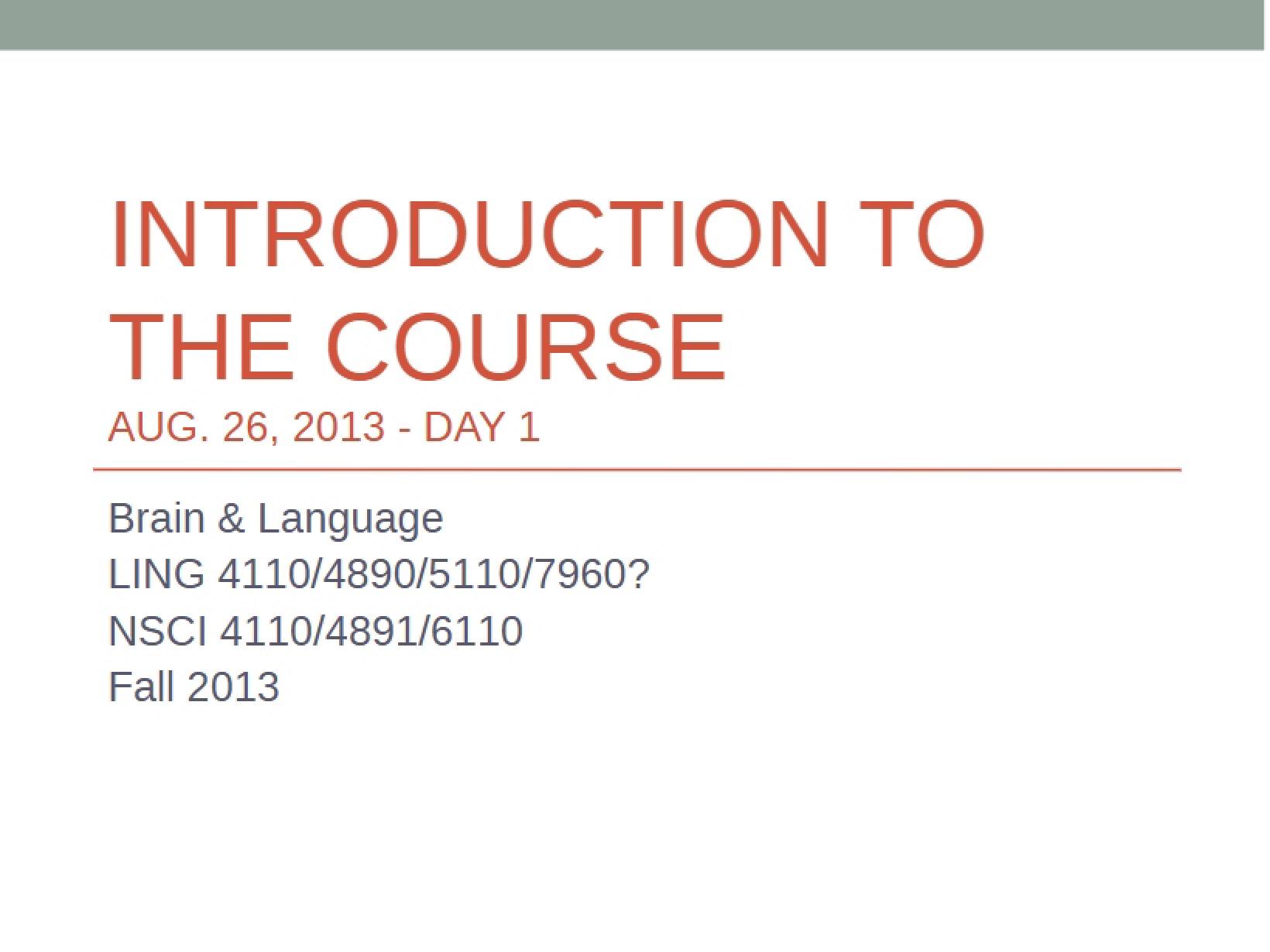 Brain and Language Introduction