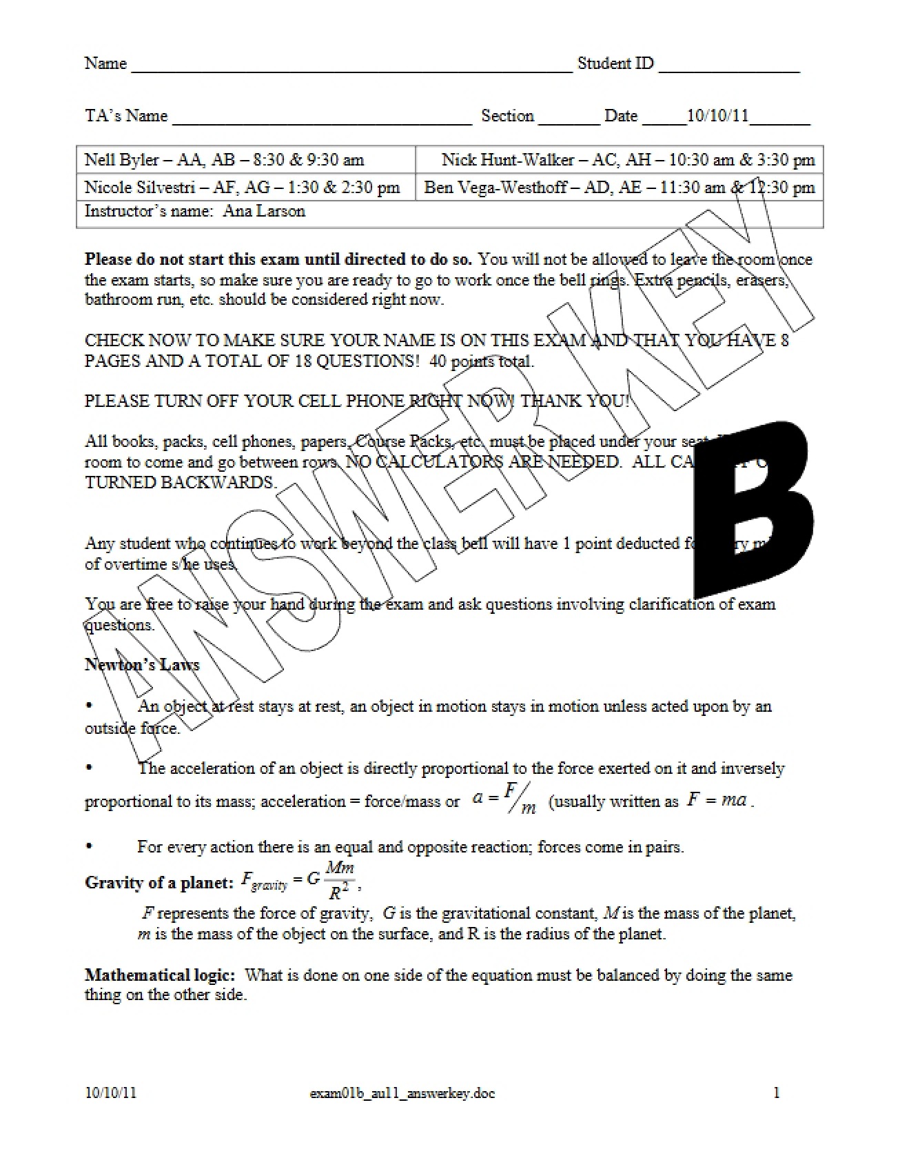 Revision Notes